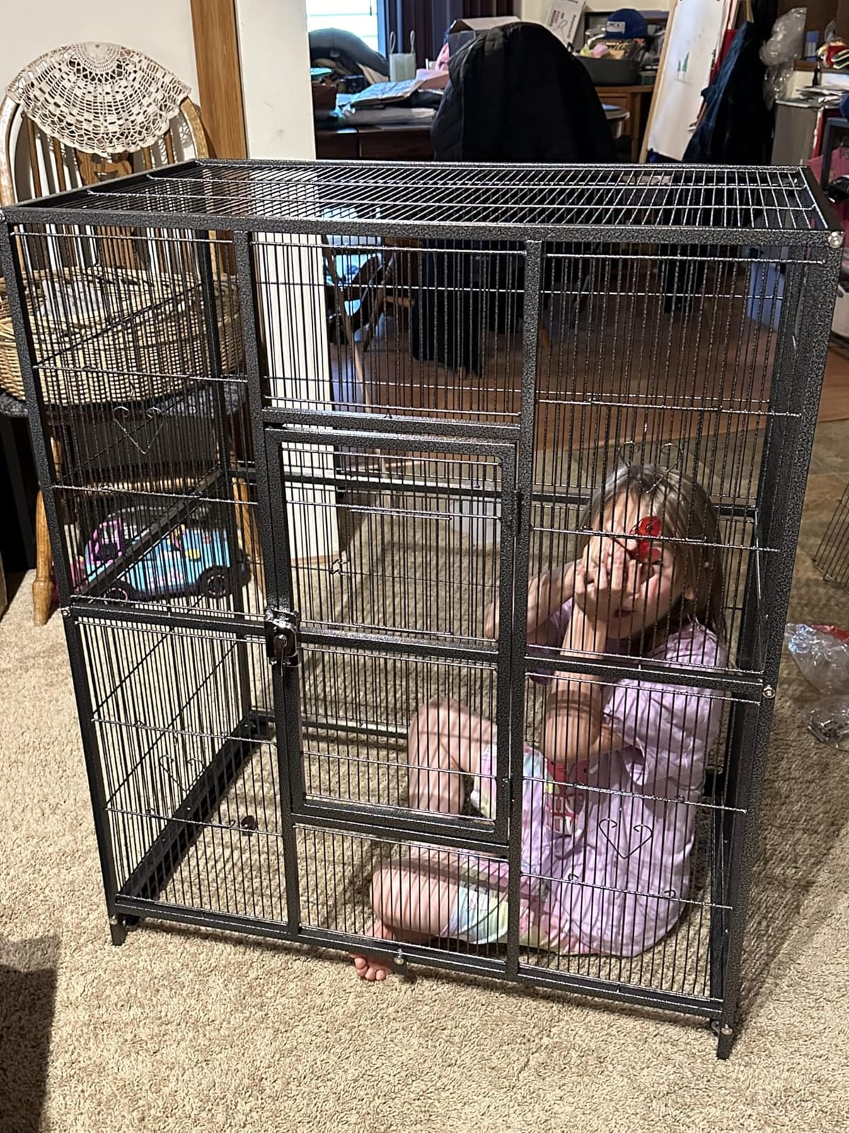 Yaheetech 63-Inch Wrought Iron Rolling Large Bird Cage for African Grey Small Quaker Amazon Parrots Canary Bird Flight Cage customer photo 1