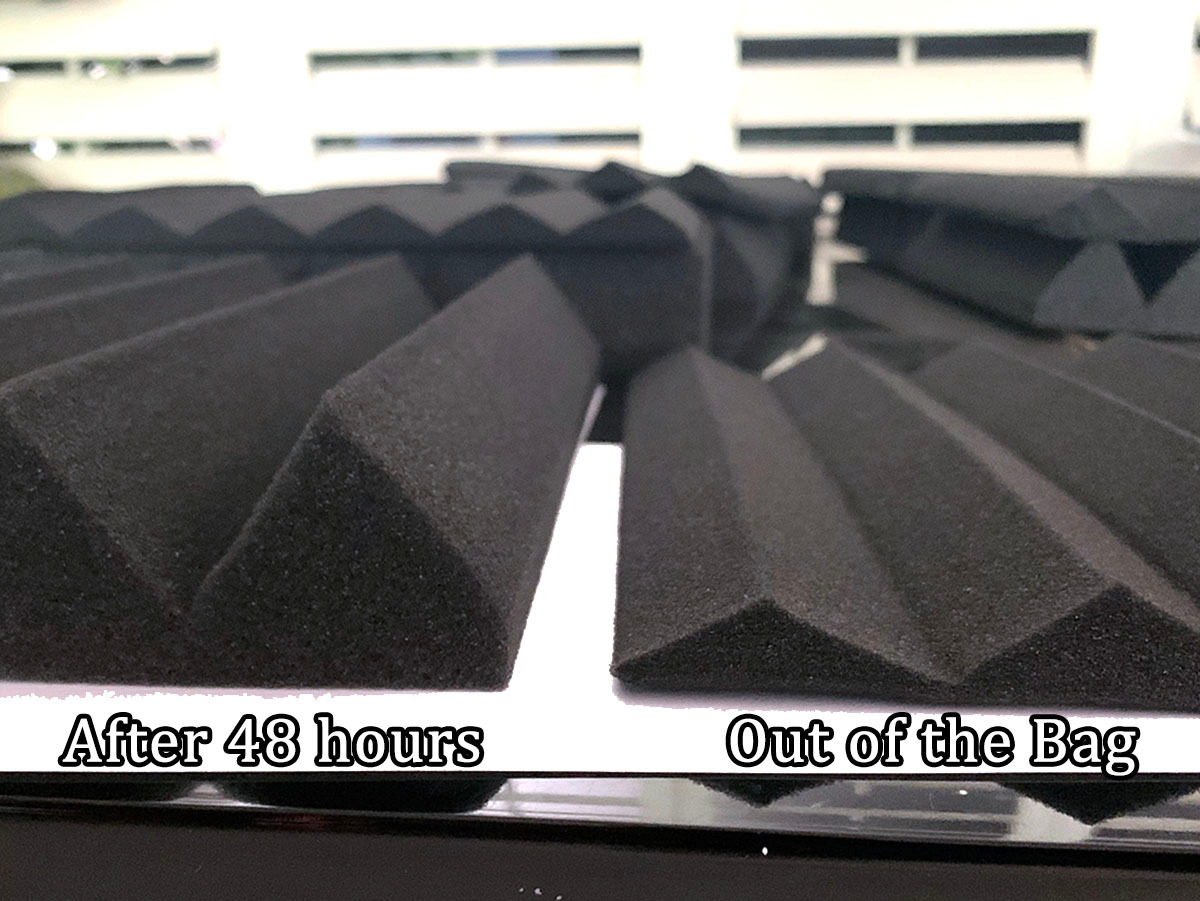 JBER 6 Pack Acoustic Foam Wedge, Acoustic Treatment Foam | 2
