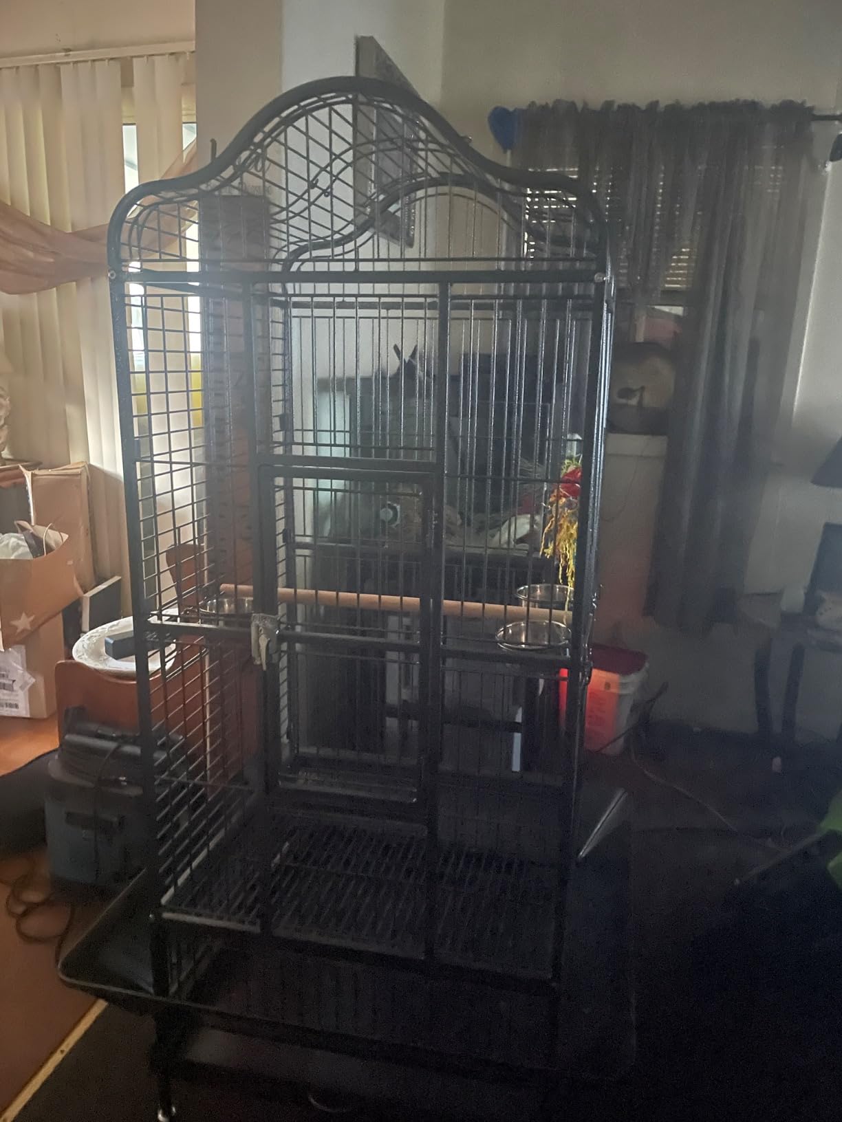 Yaheetech Extra Large Bird Cage 63'' Open Play Top Bird Cage for African Grey Parrots/Amazon Parrot/Caiques/Macaw with 360° Wheels customer photo 1