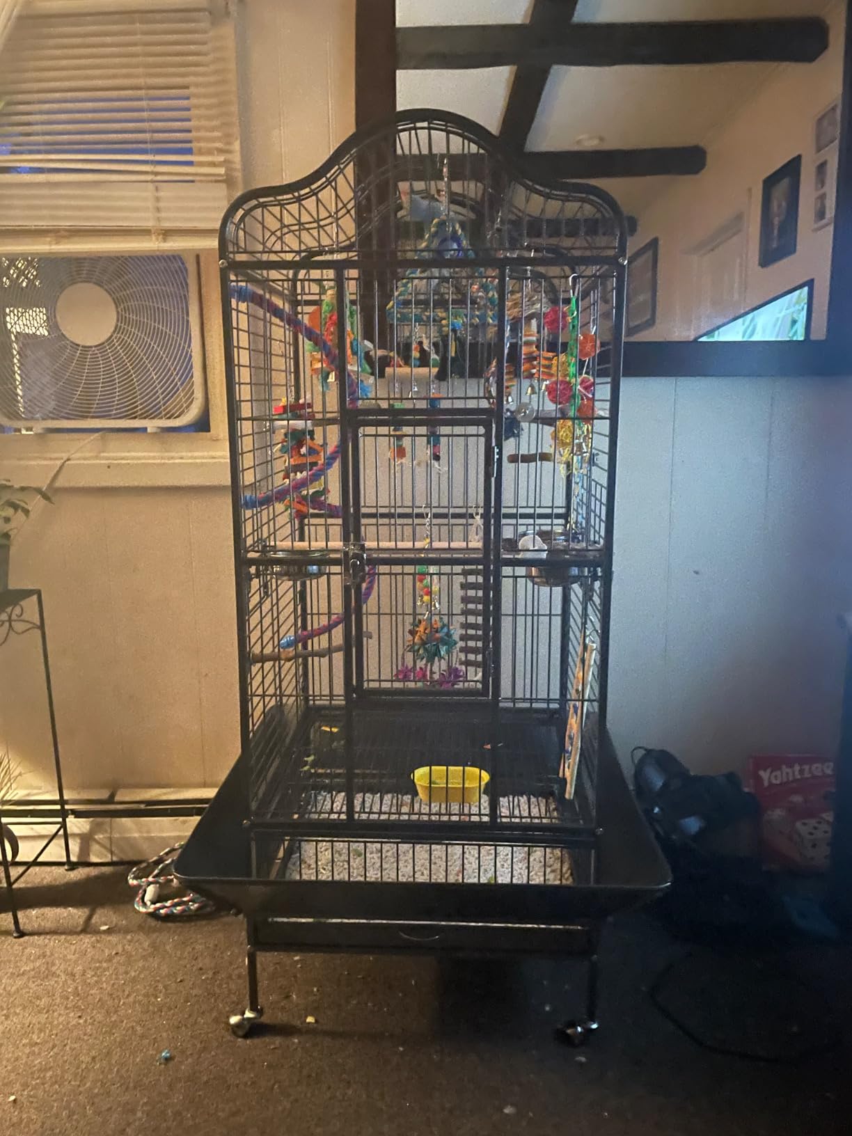Yaheetech Extra Large Bird Cage 63'' Open Play Top Bird Cage for African Grey Parrots/Amazon Parrot/Caiques/Macaw with 360° Wheels customer photo 2