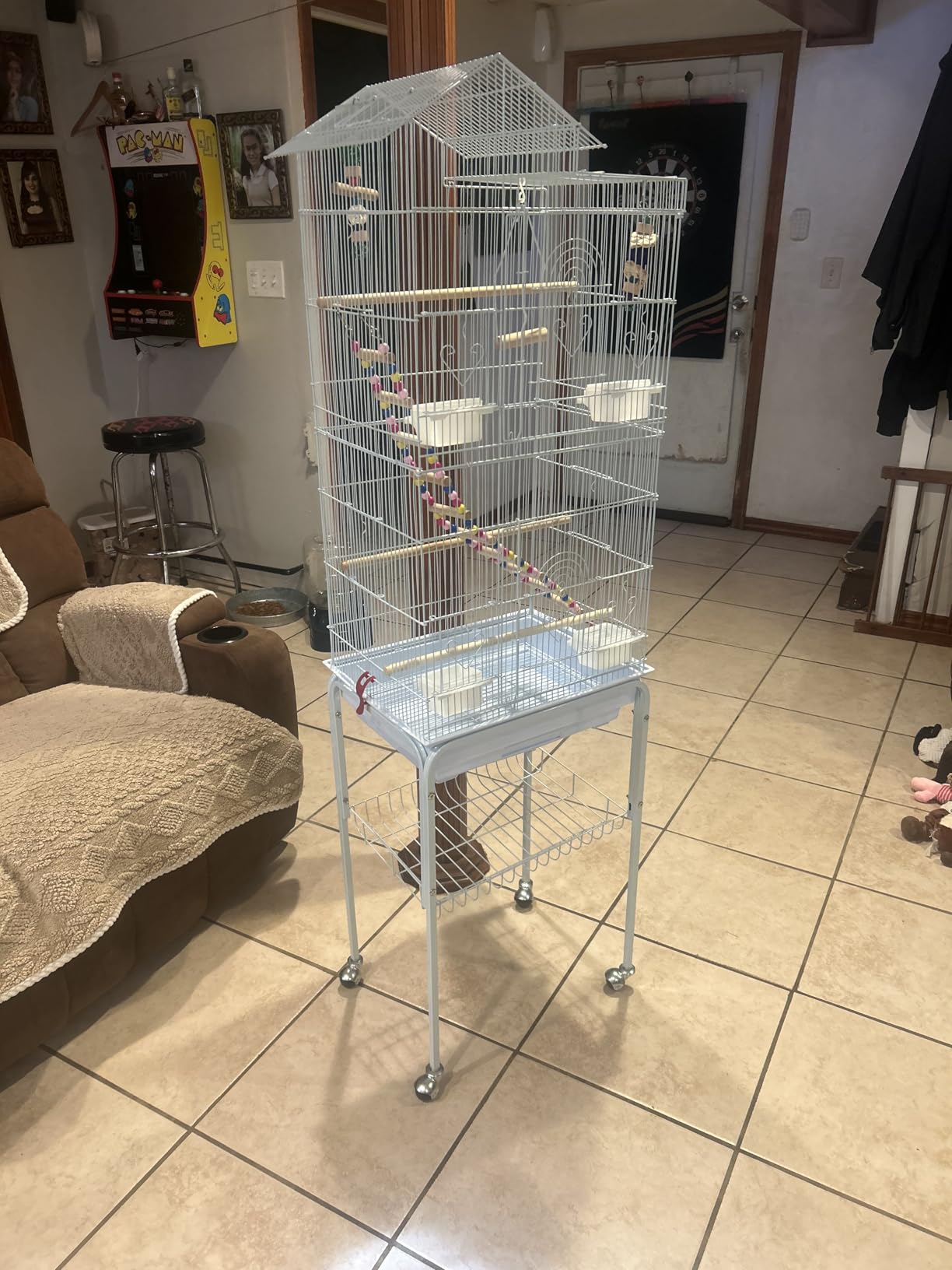 Yaheetech Bird Cage 64'' Medium Small Parrot Parakeet Bird Cages with Detachable Rolling Stand for Parrot Lovebirds Finches Parakeets Budgie Parrotlet Conures, Pet Flight Birdcage customer photo 1