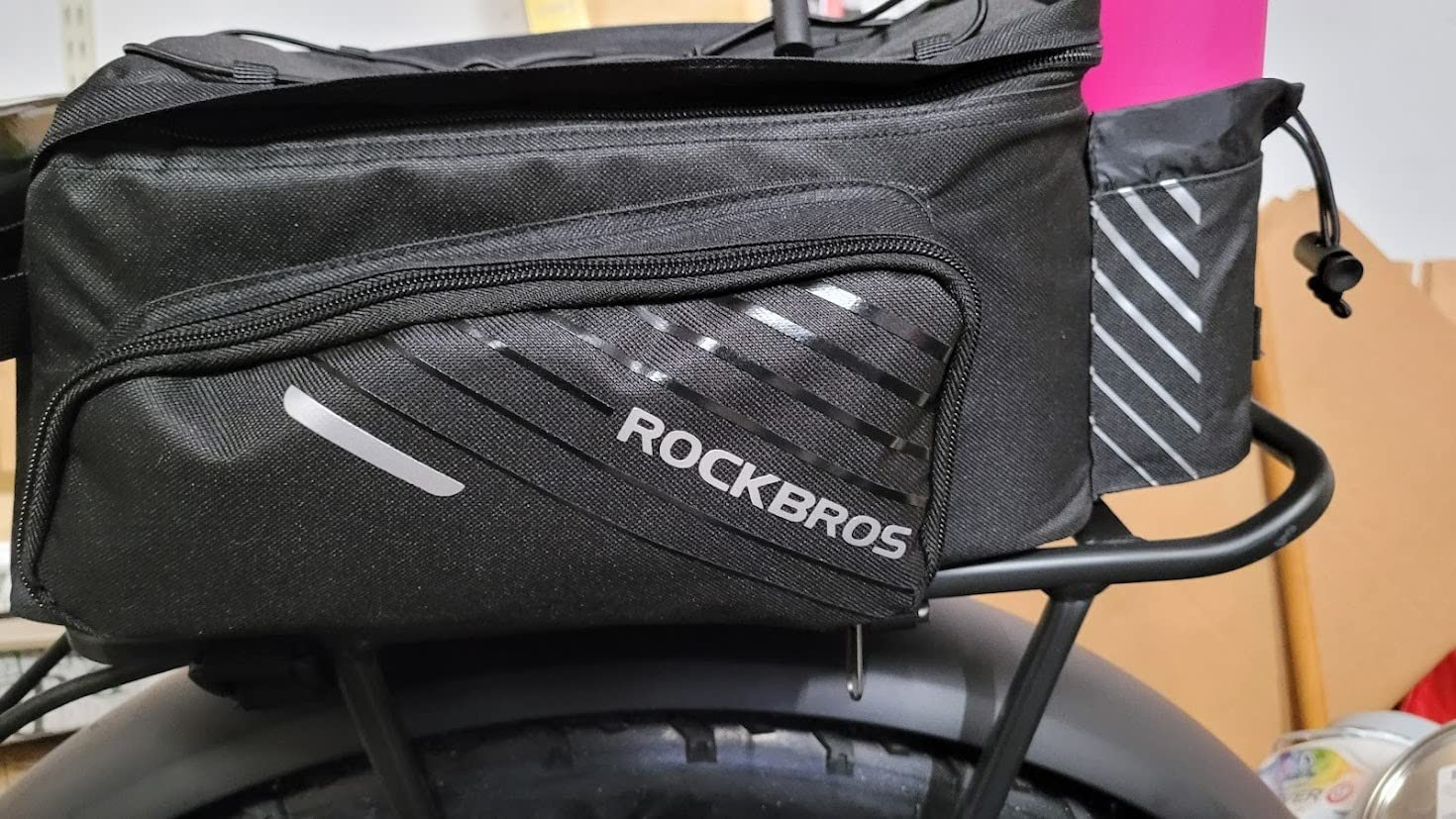 ROCKBROS 15L Bike Rear Rack Bag Pannier Trunk Bag with Rain Cover customer photo 1