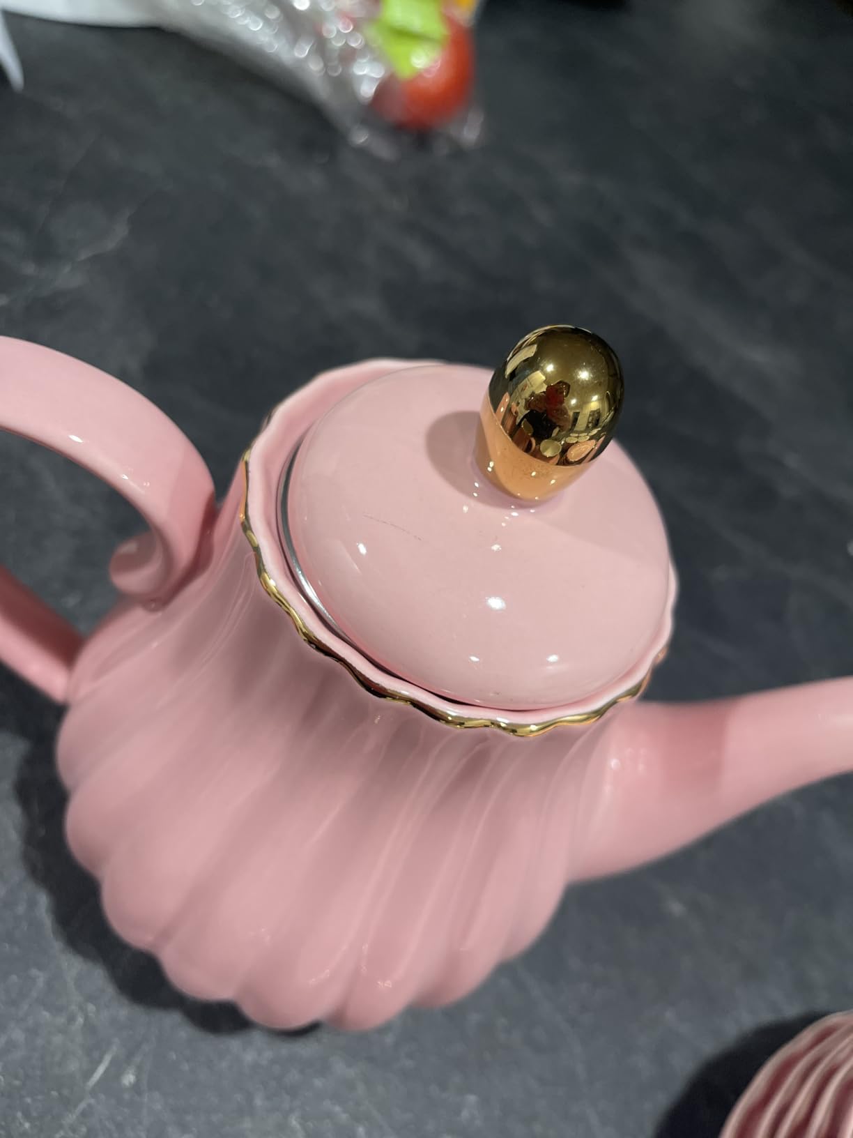 Jusalpha Porcelain Tea Set - 8 OZ Coffee/Teacup, Saucer, Cup Holder, White | 17-Pieces, Serve of 4 - included Teapot, Creamer Set, Spoons and Cup Holder Stand (White) customer photo 2