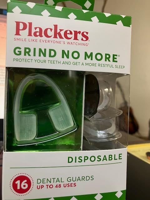 Plackers Grind No More Night Guard, Ready-to-Wear, 16 Count | Dental protection, Disposable, No boiling or molding, Fits upper or lower teeth, BPA free customer photo 1