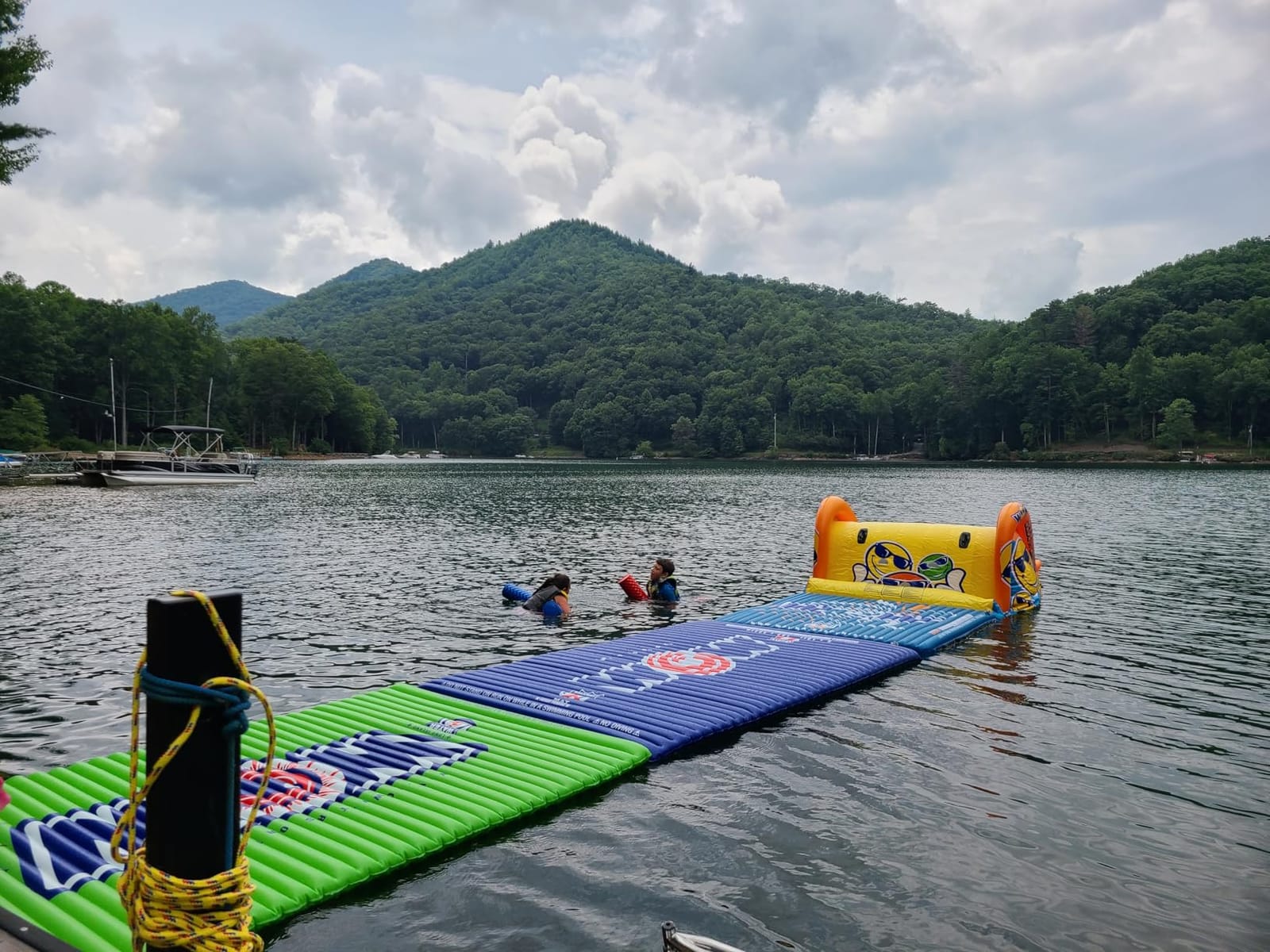 WOW Sports Giant Inflatable Floating Water Slide - 2 Lanes - 9 ft - Hi-Vis Graphics - Kids & Adults customer photo 1