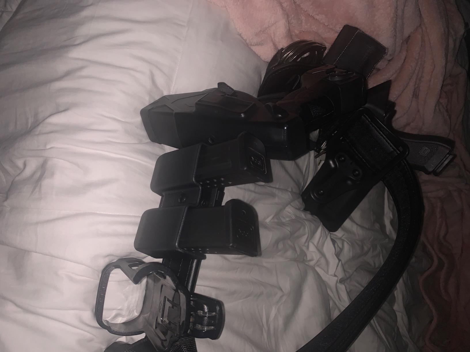 OWB Double Mag Pouch for Glock 17, 19, 22, 23 & More - USA Made - Signature Double Magazine Carrier with Tek-Lok Belt Attachment Clip by Blade-Tech Holsters customer photo 1