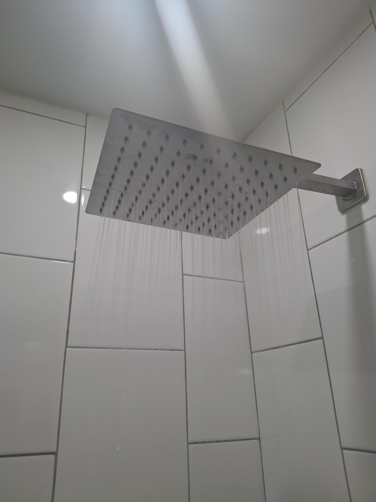 NearMoon Rain Shower Head, High Flow Stainless Steel Square Rainfall Shower, High Pressure Design, Awesome Shower Experience Even At Low Water Flow (8 Inch, Chrome Finish) customer photo 2