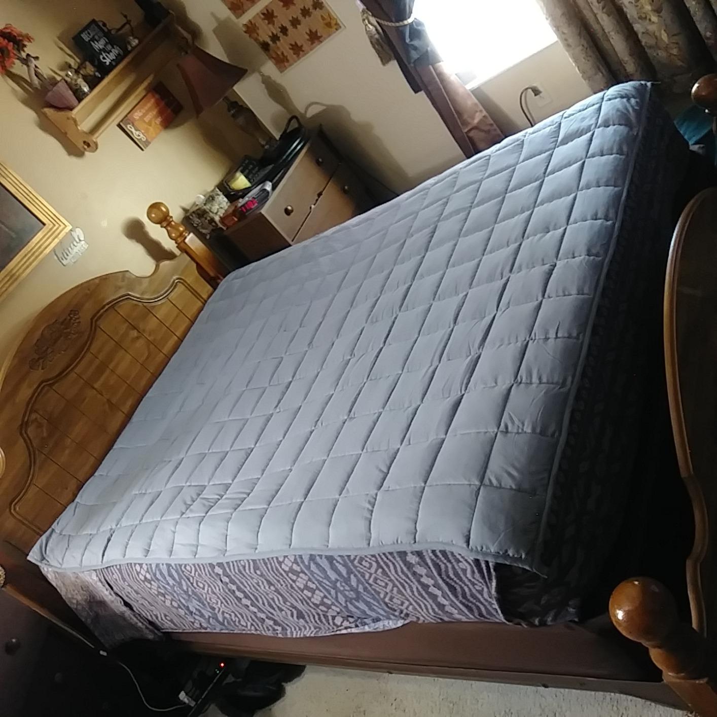 Waowoo Adult Weighted Blanket Queen Size 15lbs 60x80 Premium Glass Beads customer photo 1