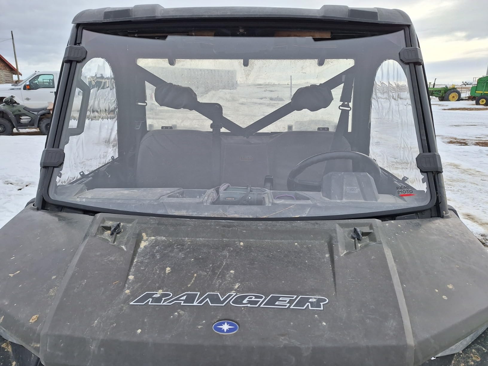 KEMIMOTO Scratch Resistant Front Windshield Compatible with Polaris Ranger XP 1000/Crew 2017-2026, Ranger 1000/Crew 2020-2026, Ranger XP 900/Crew 2013-2019 customer photo 2