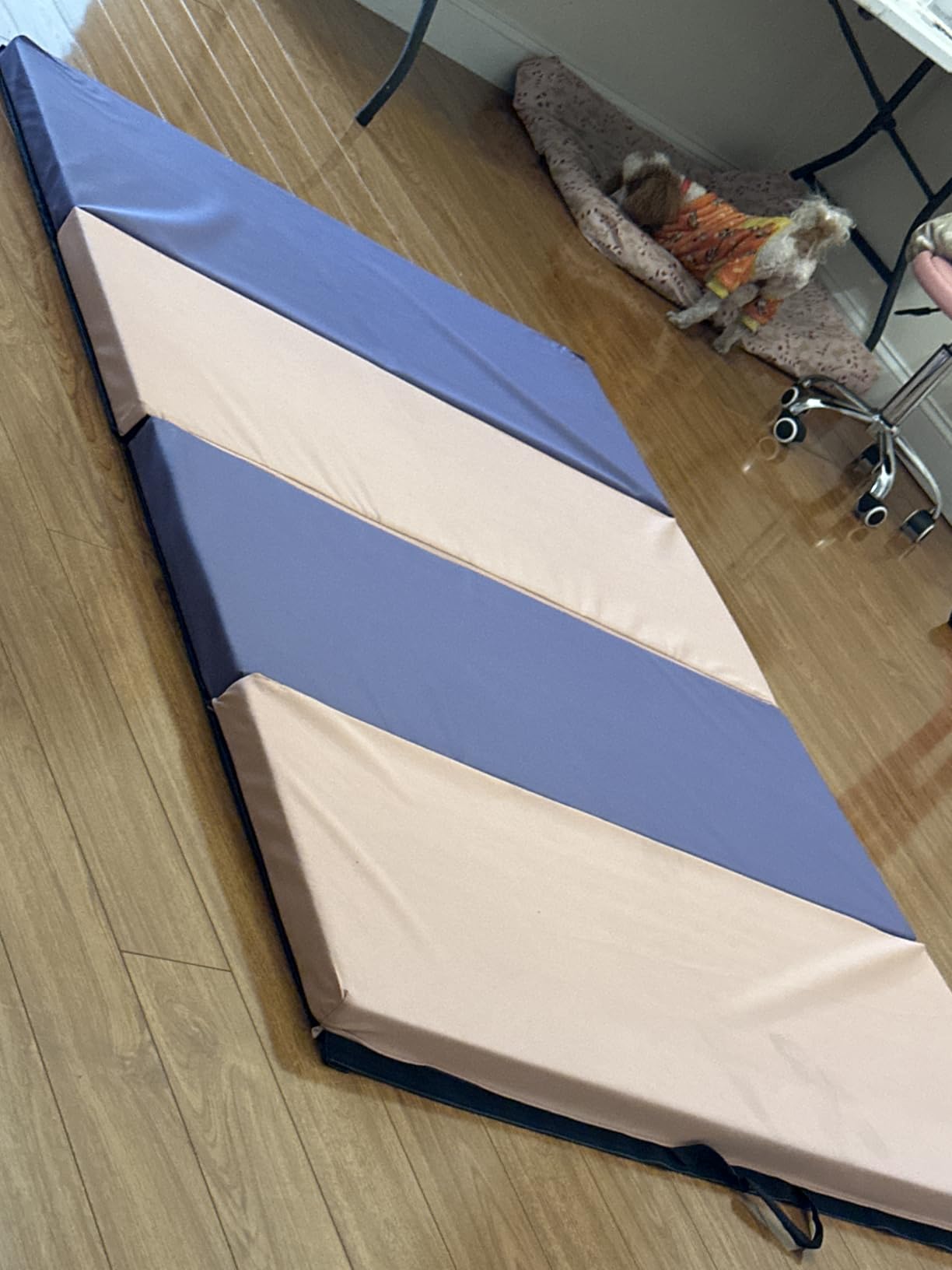 Gymnastics Mats Foldable Tumbling Mats Portable Gymnastics Exercise Mat Thick Gymnastics Tumbling Mats Pad Home Exercise Panel Mat With Carrying Handles customer photo 2