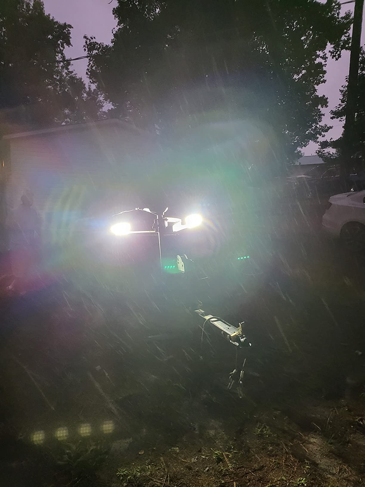 Waterproof Led Boat Lights, 2 pc 72W Deck/Dock Marine Lights 4000LMS 180°Flood Light, 6.3inch, 12/24 V Led Light Bar customer photo 1