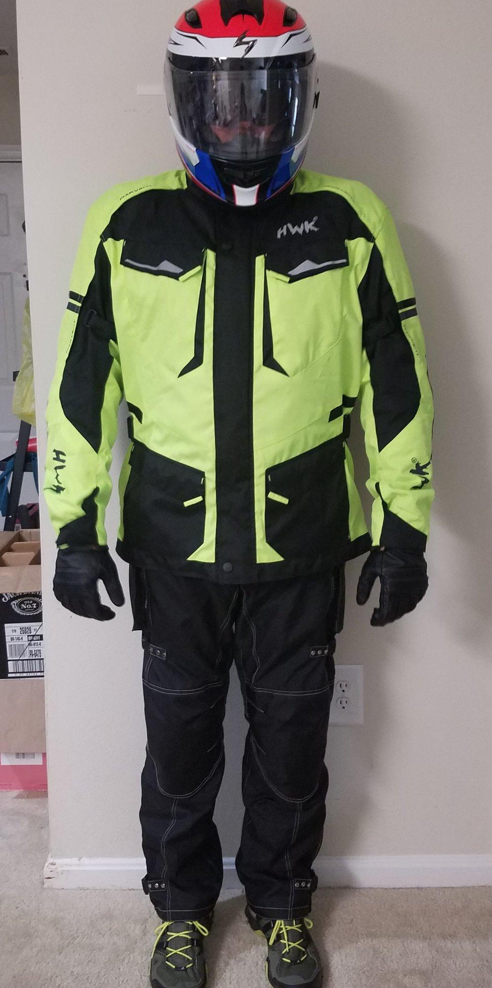 HWK Adventure Motorcycle Jacket Men with CE Armor, 600D Cordura, All-Season customer photo 2