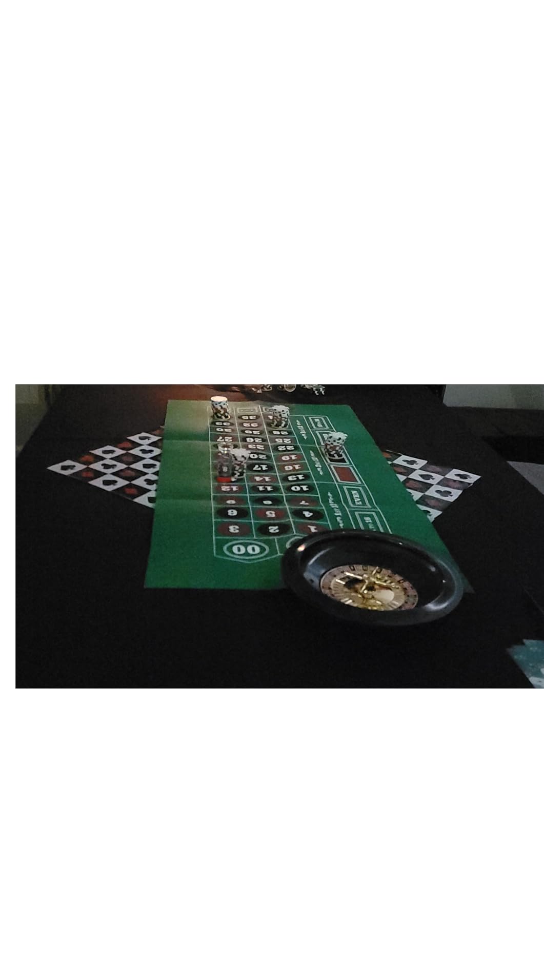 Brybelly Casino Night 4-in-1 Complete Game Set with Felts, Wheel, 100 Chips, Dice & Cards for Blackjack, Craps, Roulette & Texas Hold'em customer photo 1