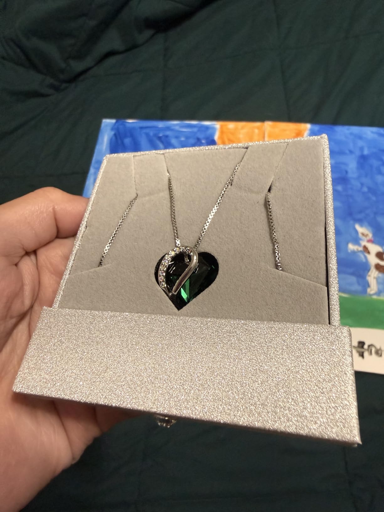 Gift Necklaces for Women, Infinity Love Birthstone Heart Crystal Pendant, Birthday Anniversary Jewelry for Wife, Mom, and Her, Silver Plated, 18