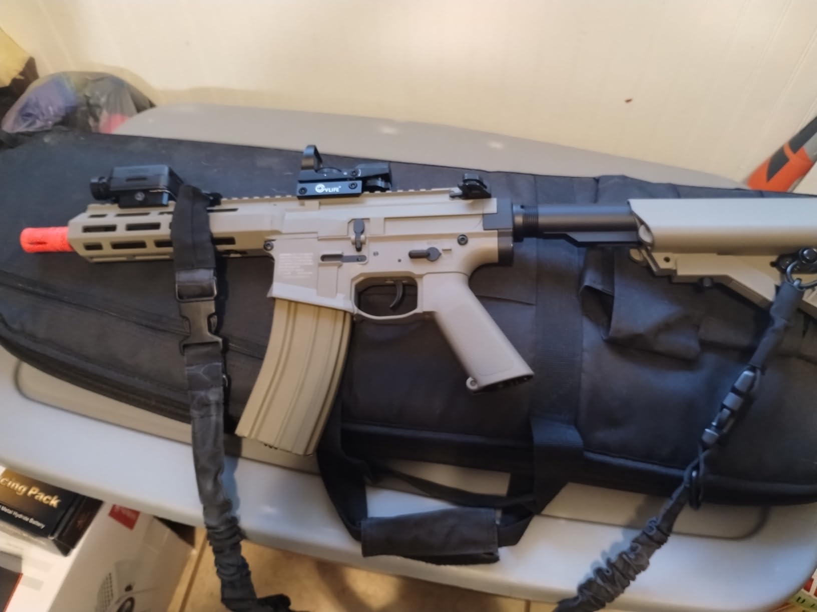 Game Face Ripcord M4 Electric Airsoft Rifle - 425 FPS - Brown | Metal Gearbox Build - Full/Semi-Auto Action - Brown Finish customer photo 2