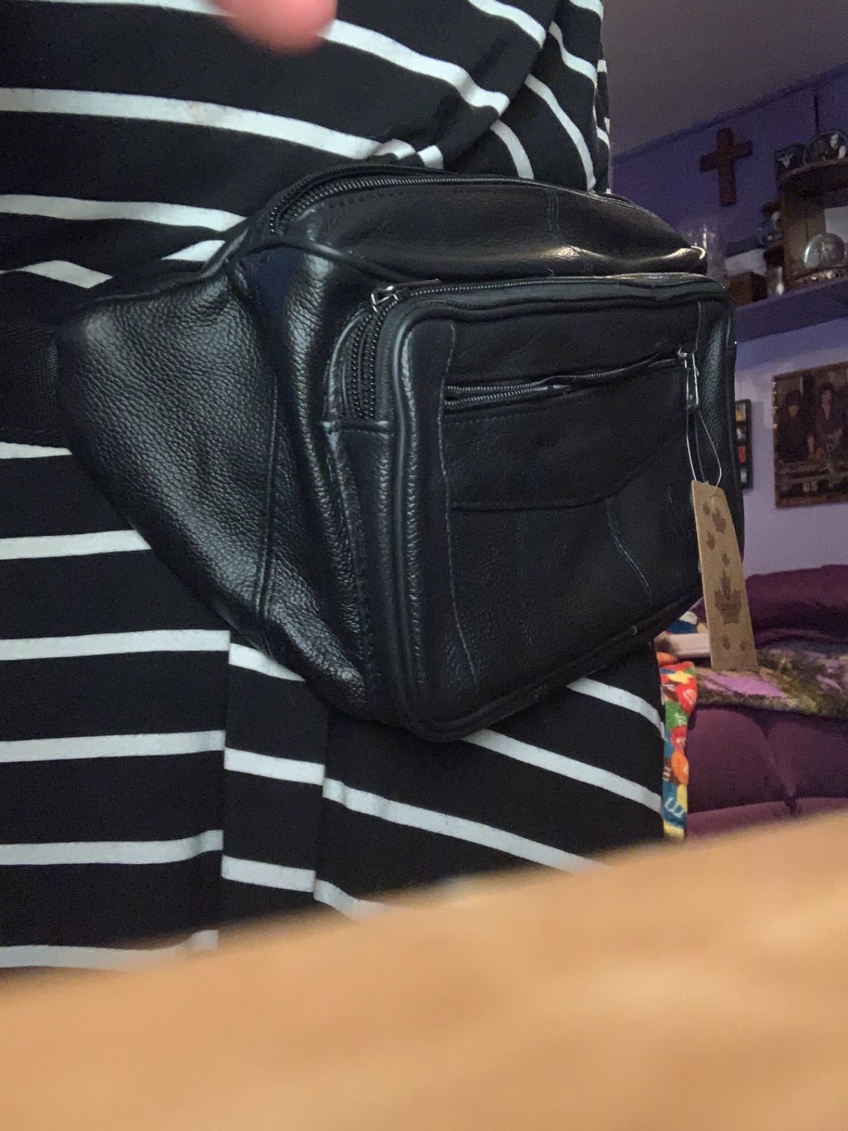 Genuine Leather Fanny Pack/Waist Bag/Organizer with Adjustable Belt, Multiple Pockets For Men and Women customer photo 1