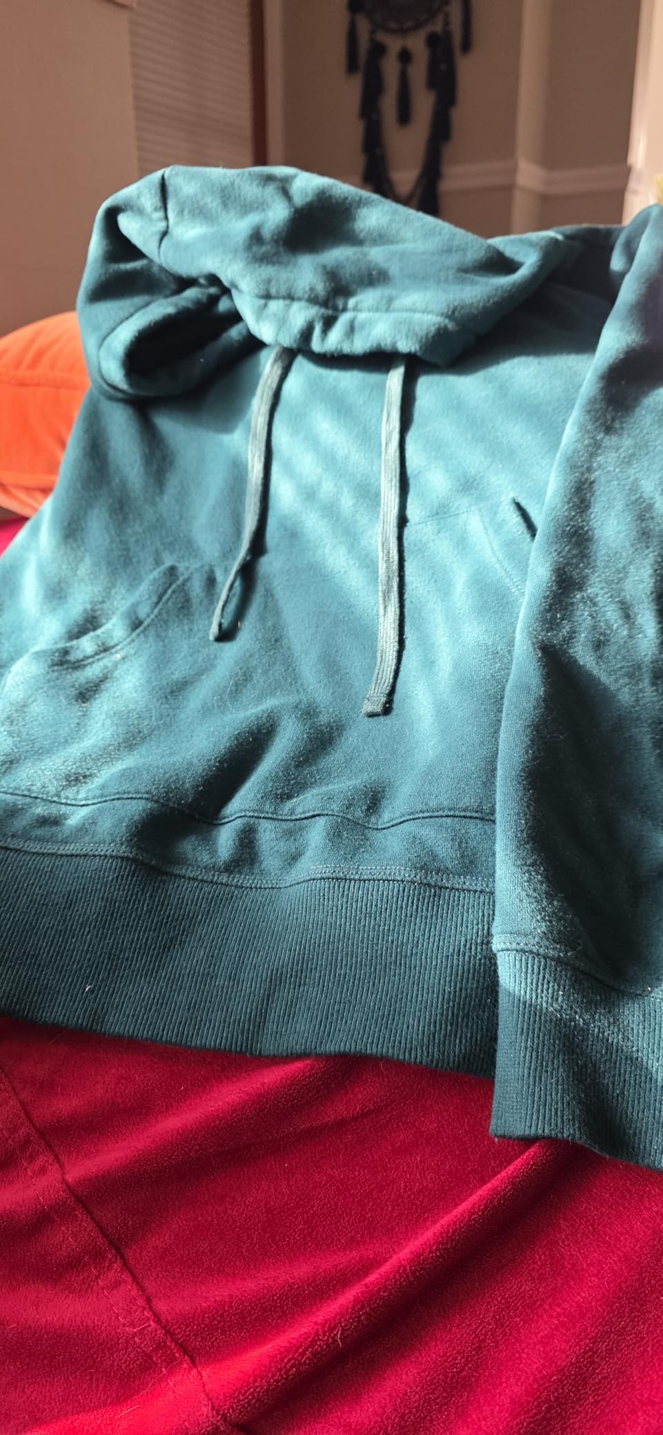 Amazon Essentials Women's Regular-Fit Brushed Back Fleece Pullover Hoodie (Available in Plus Size) customer photo 2