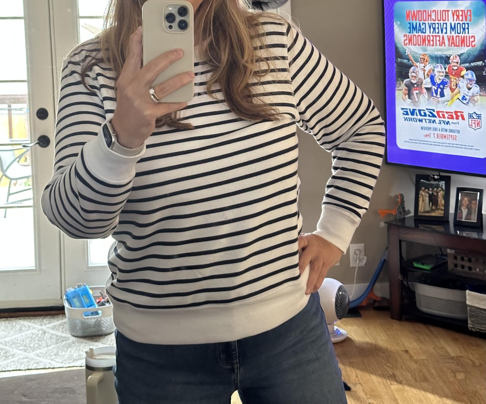 Women's Fleece Crewneck Long Sleeve Pullover Sweatshirt (Available in Plus Size) customer photo 1