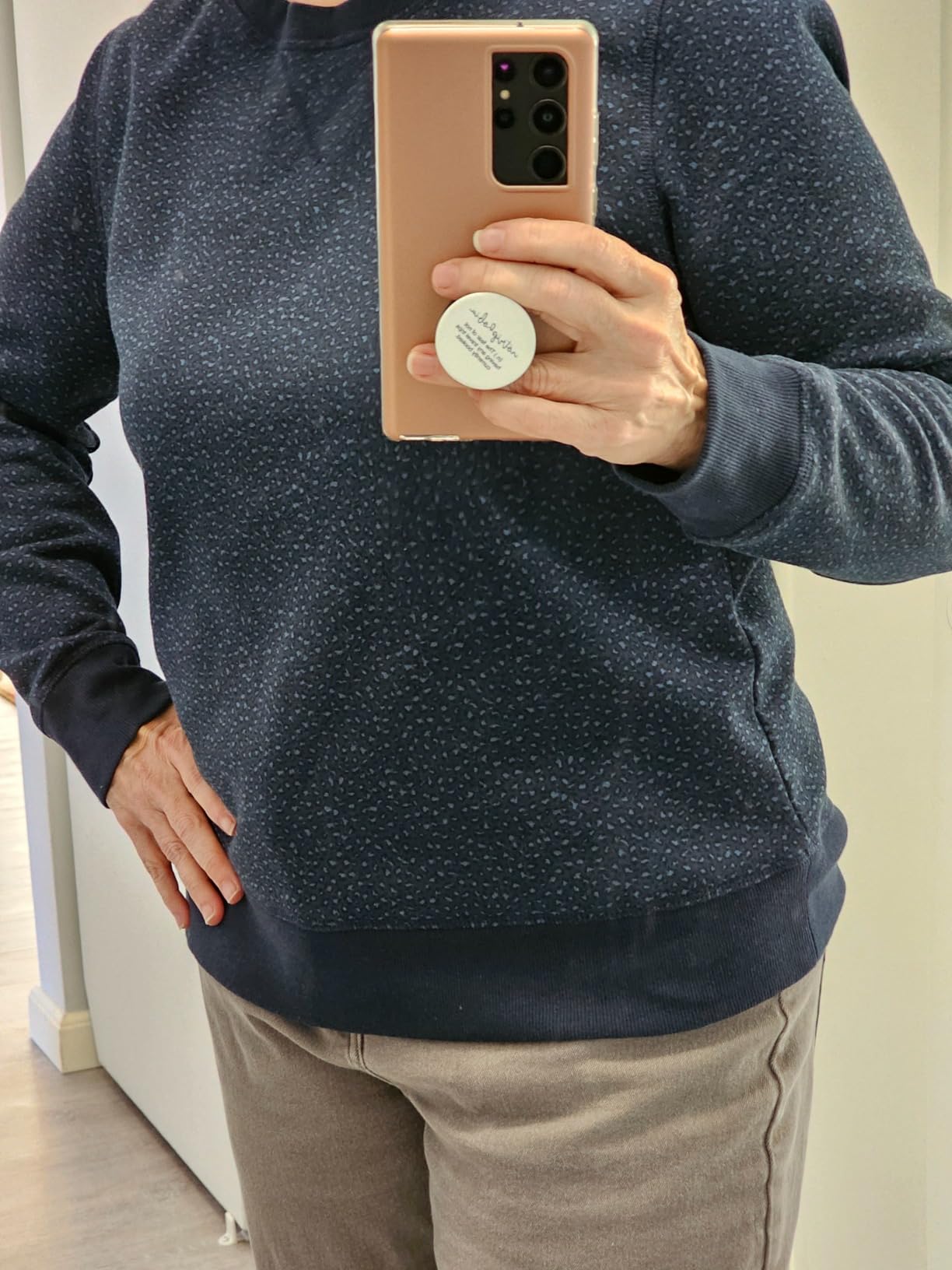 Women's Fleece Crewneck Long Sleeve Pullover Sweatshirt (Available in Plus Size) customer photo 2