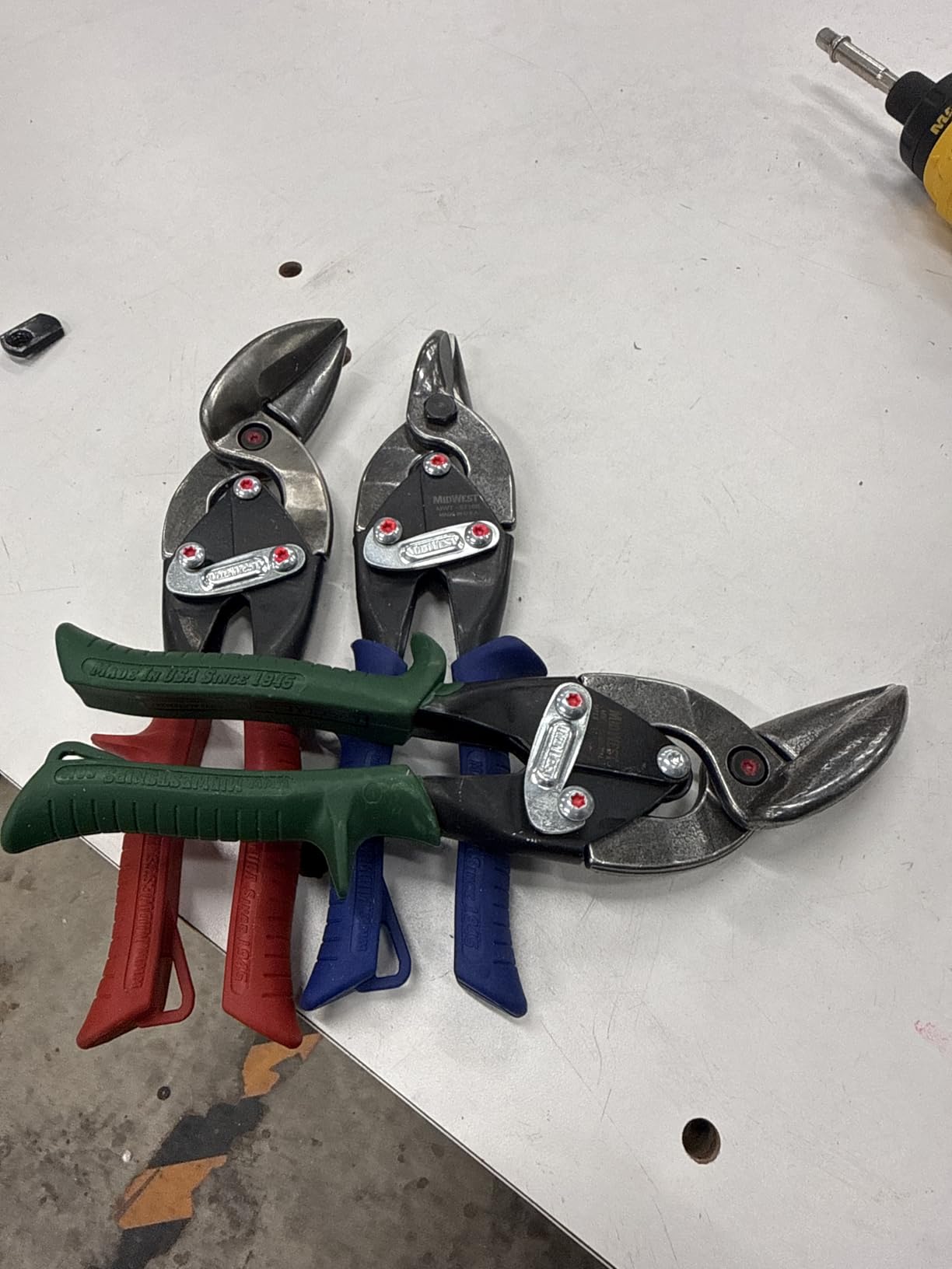MIDWEST Special Hardness Aviation Snip, Left & Right Offset - MWT-SS6510C | Made in USA, Stainless Steel Cutting Shears, 2 Piece Offset Snip Set customer photo 1