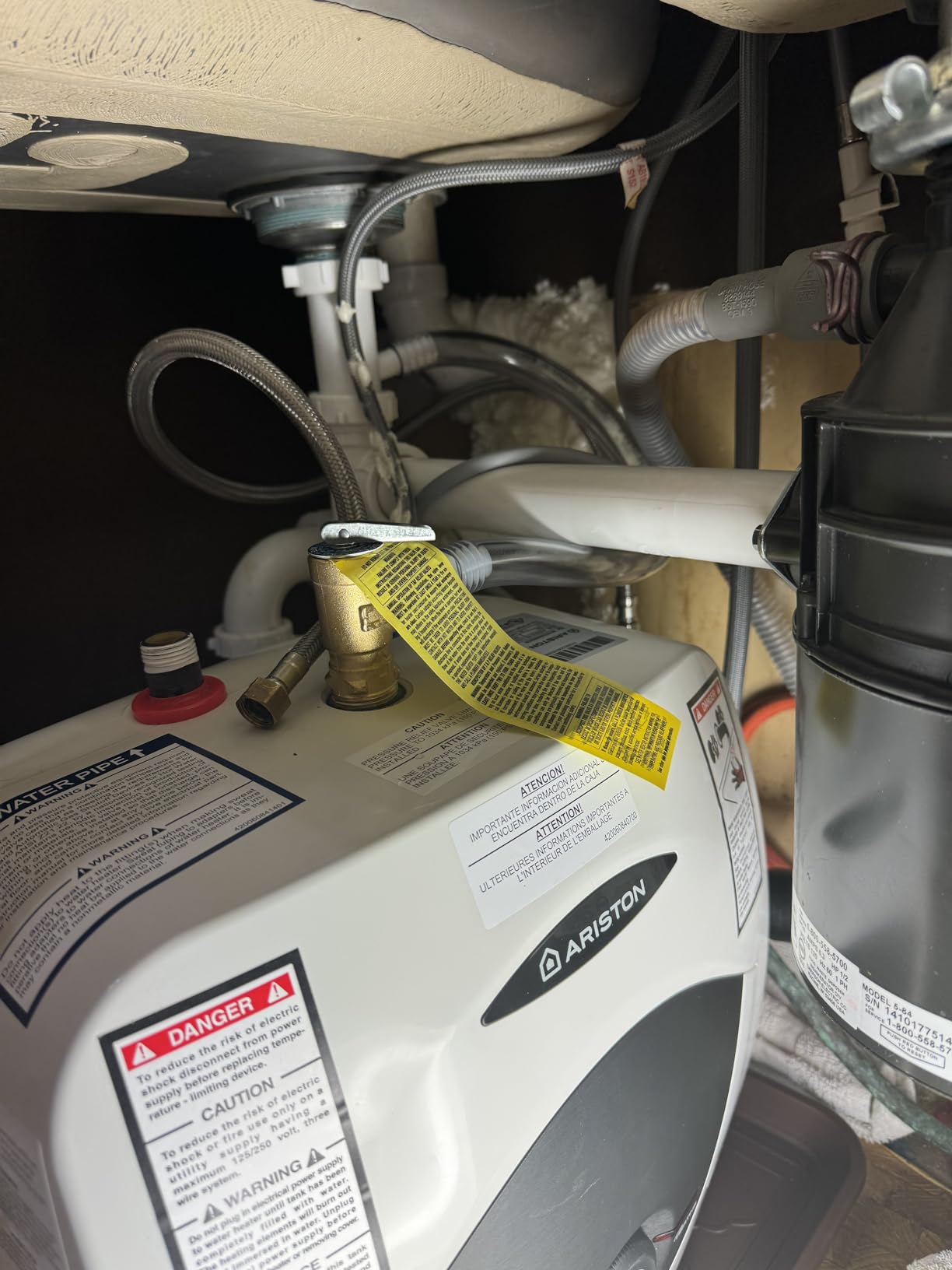 Ariston Andris 8 Gallon Mini Tank Electric Water Heater, 120V, Smart Boost, UL Listed customer photo 1