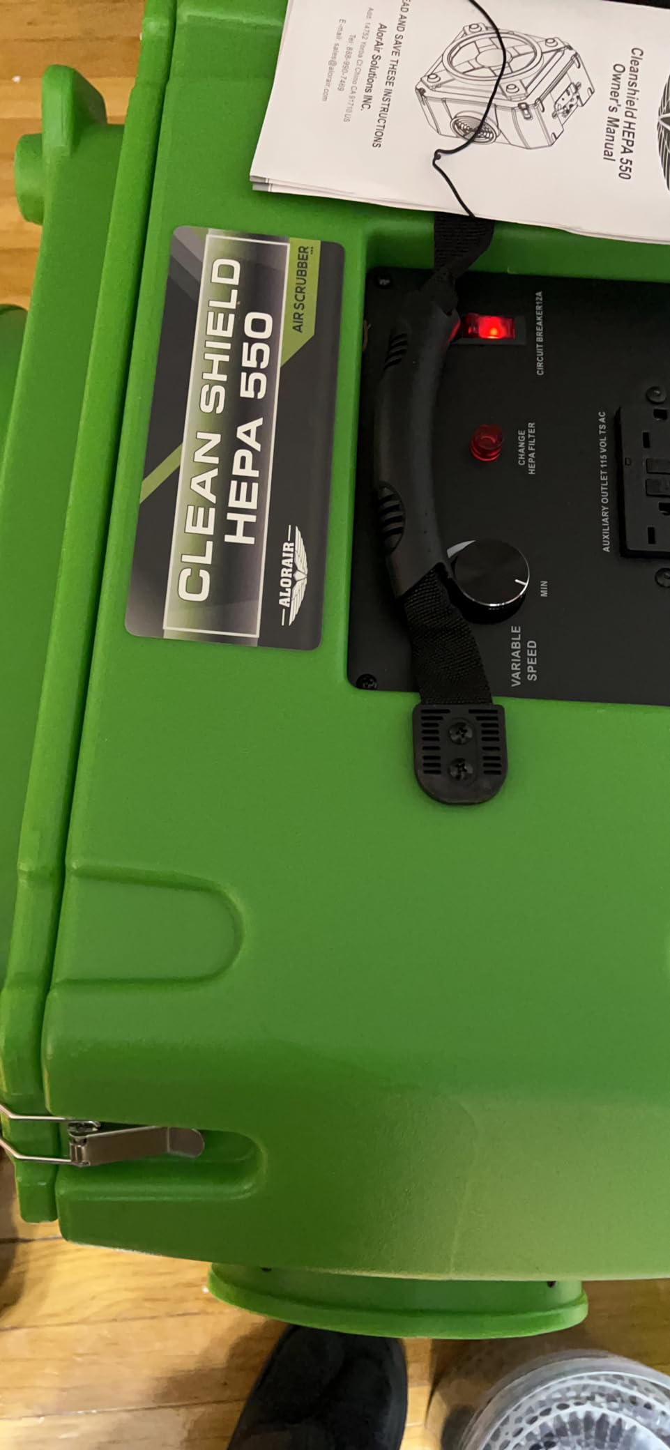 ALORAIR HEPA Air Scrubber with 3 Stage Filtration, Water Damage Restoration | Stackable Negative Air Machine for Commercial, Heavy Duty Air Cleaner with MERV-10 Filter, HEPA Activated Carbon Filter Green customer photo 2