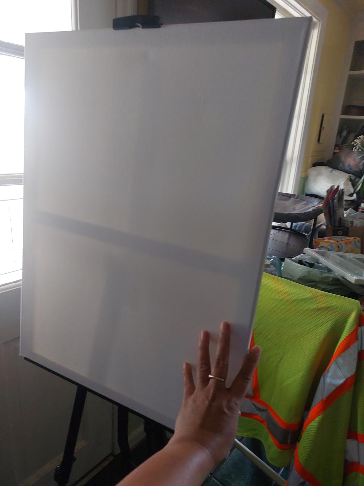 FIXSMITH Stretched White Blank Canvas - 11x14 Inch, 8 Pack, Primed, 100% Cotton, 5/8 Inch Profile Super Value Pack for Acrylics, Oils & Other Painting Media customer photo 2