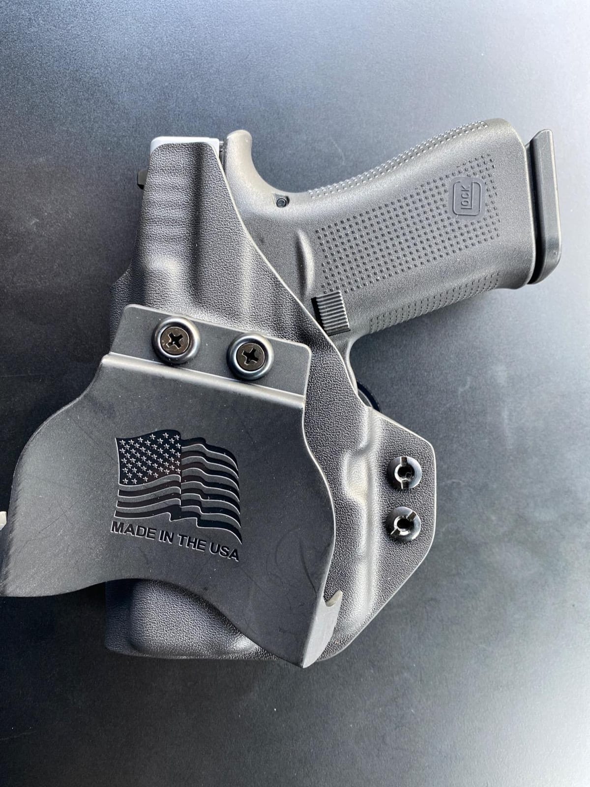 Rounded OWB Paddle Holster - Outside Waistband Carry, American Made, Concealment Express, Black Kydex, Optics Ready, Fits: customer photo 2