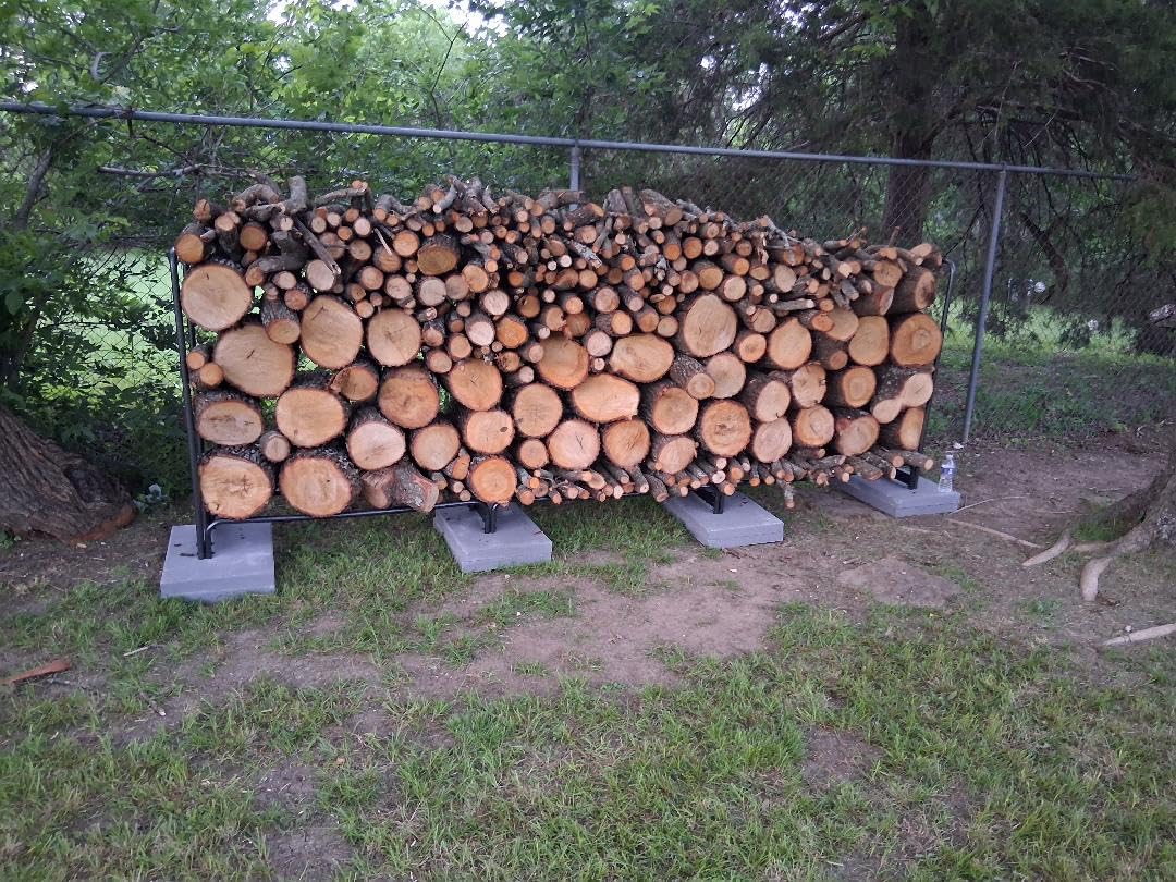 VIVOHOME 8ft Heavy Duty Indoor Outdoor Firewood Storage Log Rack with Cover Combo Set Black customer photo 2