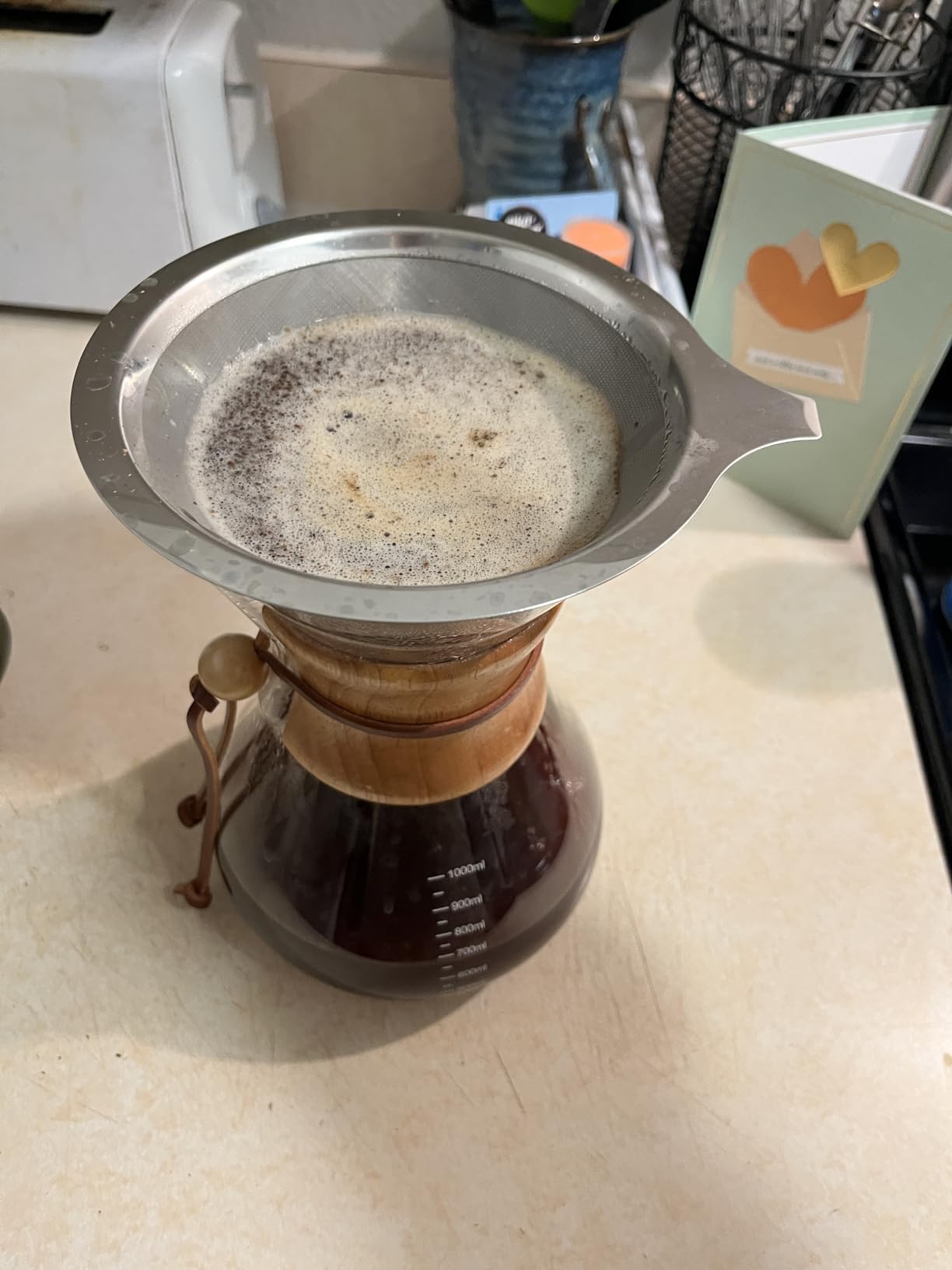 AGOGO Pour Over Coffee Maker Set, 34oz Classic Style, 304 Stainless Filter customer photo 2