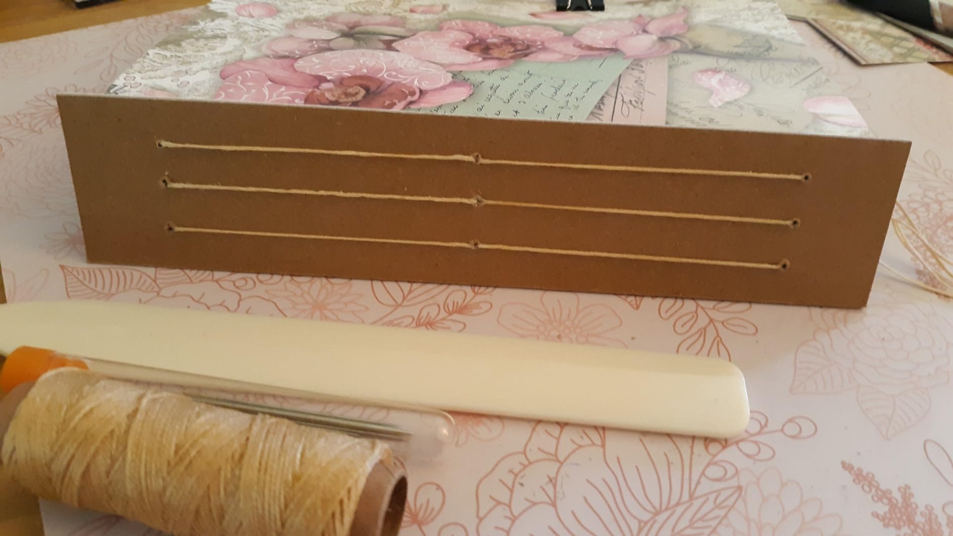 11 Pieces Bookbinding Kit Tools, Bone Folder Paper Creaser | book binding thread for DIY Bookbinding Crafts and Sewing customer photo 2