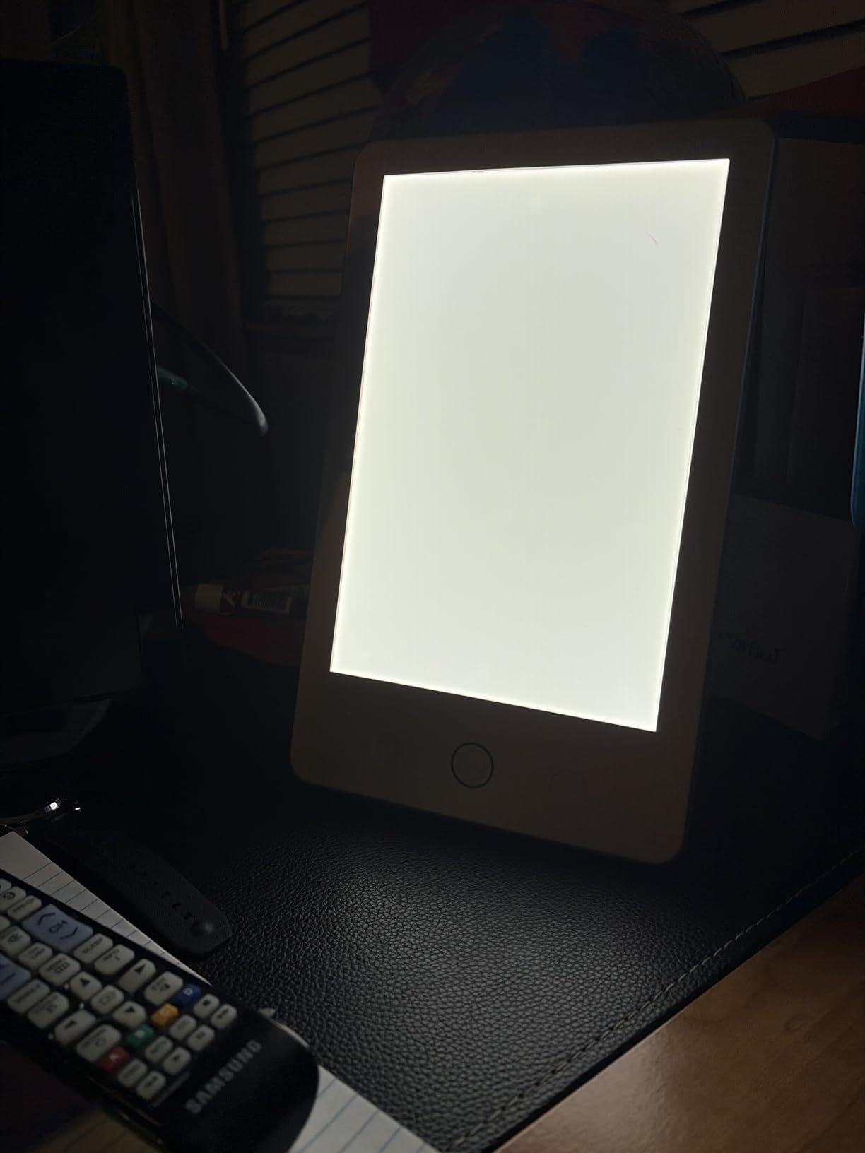 Verilux HappyLight Luxe - Light Therapy Lamp with 10,000 Lux, UV-Free, LED Bright White Light with Adjustable Brightness, Color, Countdown Timer, & Stand - Boost Mood, Sleep, Focus (White) customer photo 1