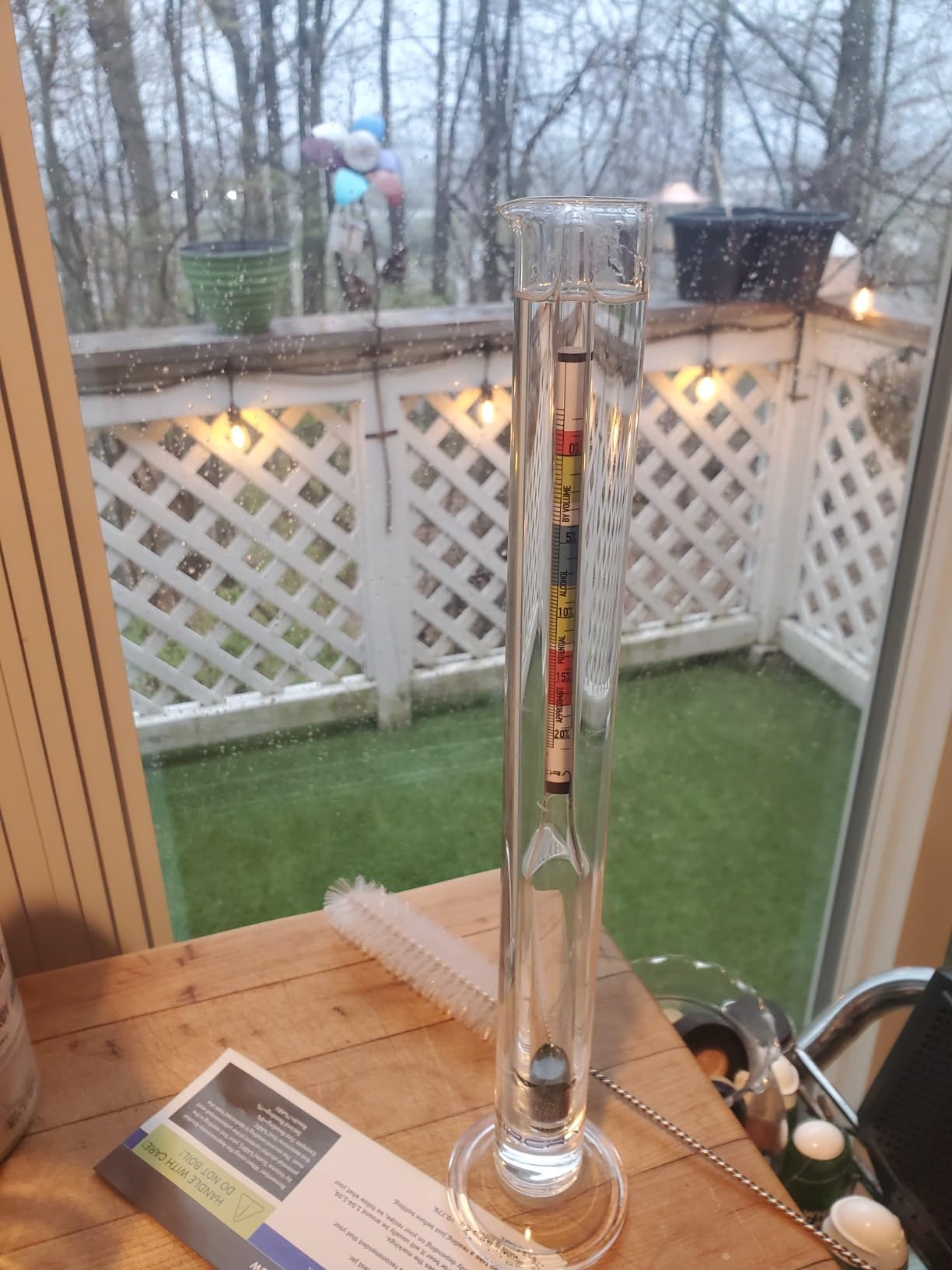 Circrane Hydrometer & Glass Test Jar Set, Triple Scale Alcohol Hydrometer with Glass Cylinder for Brew Beer, Wine, Mead and Kombucha customer photo 1