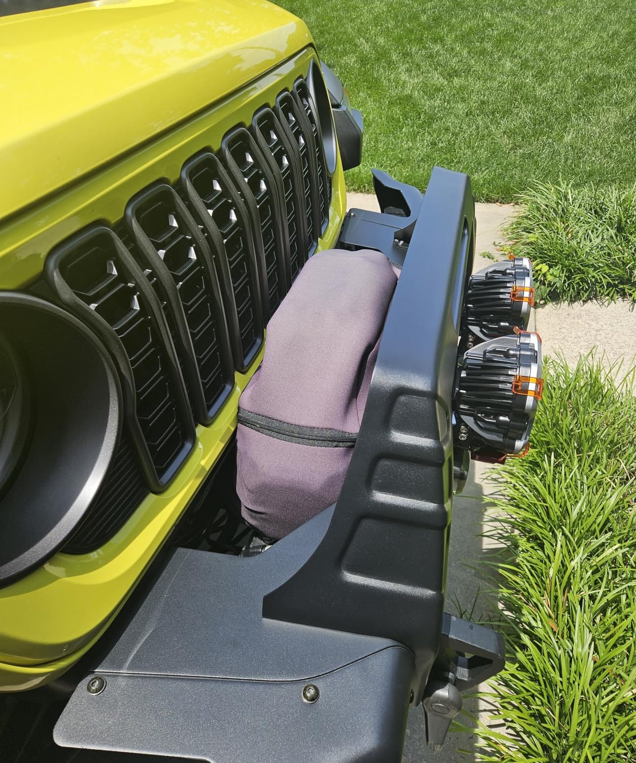 Winch Cover, Heavy Duty UV-resistant Waterproof Winch Protective Cover with Drawstring, Indoor/Outdoor Winch Accessories, Weather Resistant Dust Cover for Electric Winches up to 12000Lbs customer photo 2