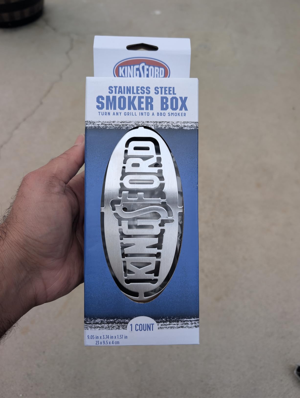 Kingsford Stainless Steel Smoker Box for Gas and Charcoal Grills, Wood Chip Smoking Box for BBQ Flavor, Dishwasher Safe, Heavy Duty Grill Smoker Accessory for Meat, 9.05 x 3.74 x 1.57 in customer photo 1