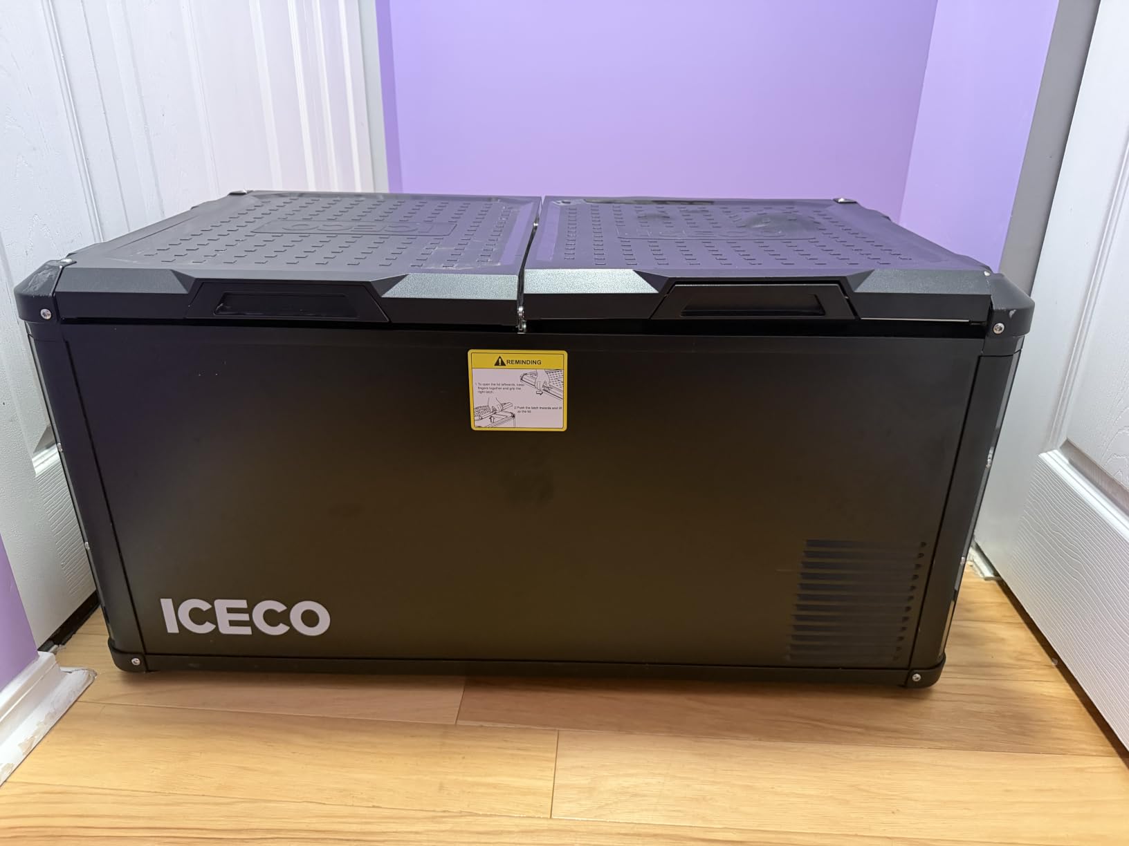 ICECO VL60 Dual Zone Portable Refrigerator with SECOP Compressor, 60 Liters Platinum Compact Refrigerator, DC 12/24V, AC 110-240V, 0℉ to 50℉, Home & Car Use (with Insulated Cover) customer photo 1