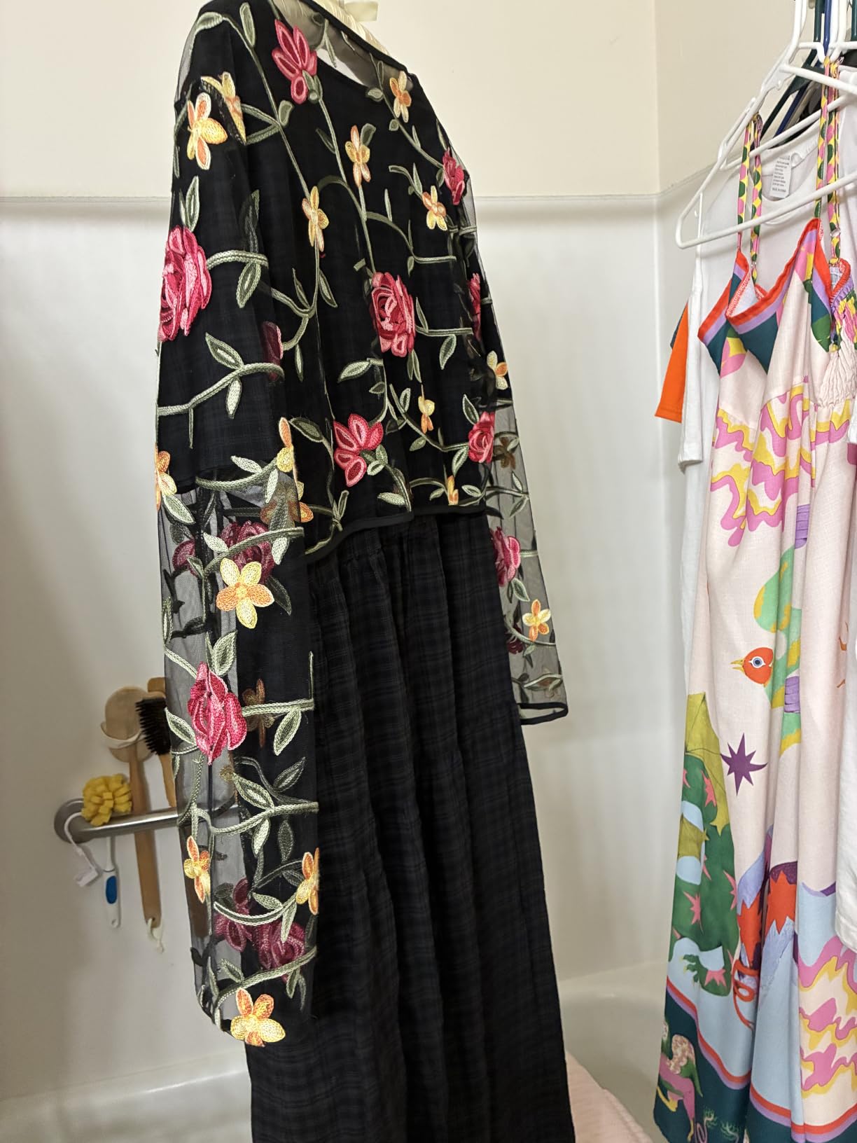 YESNO Women Casual Loose Bohemian Floral Dress with Pockets Short Sleeve Long Maxi Summer Beach Swing Dress EJF customer photo 1