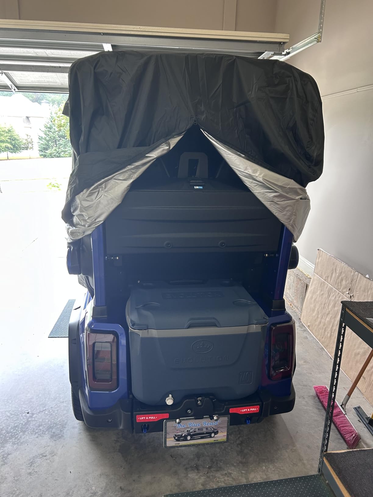 10L0L Golf Cart Cover 2/4/6 Passenger for Yamaha EZGO Club Car Covers | Heavy Duty Oxford Waterproof Cover, All-Weather Protection, UV/Wind Resistant, 3 Zipper Doors, For Daily Storage Black/Silver customer photo 2
