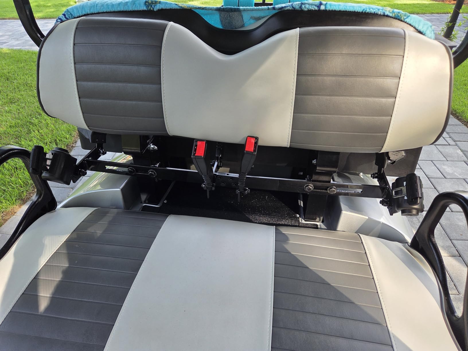 10L0L 4 Passenger (2+2) Golf Cart Seat Belt Kit for EZGO, Yamaha, Club Car, Fits Front Rear Seat, with Bracket customer photo 1