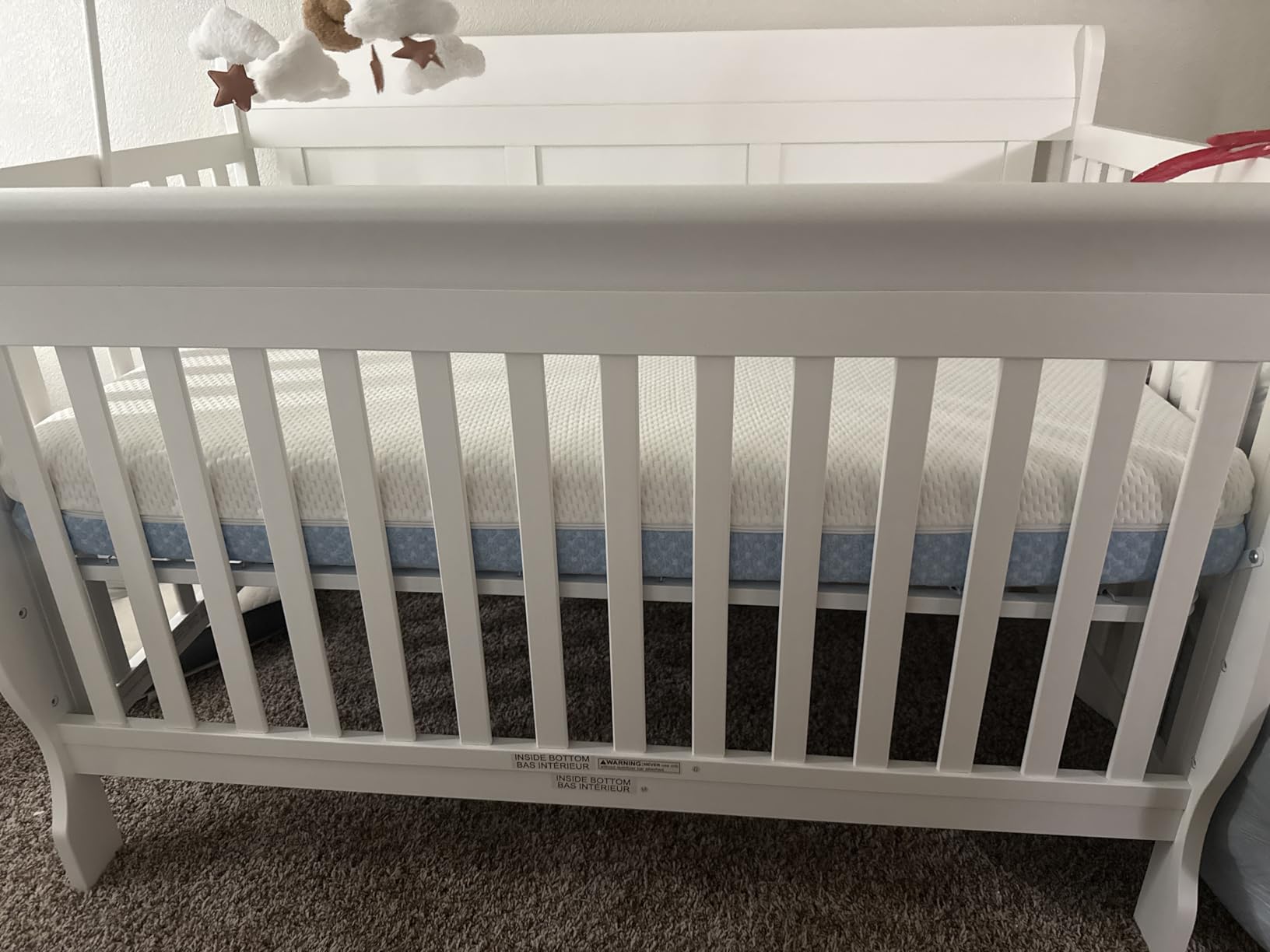 Dourxi Crib Mattress, Dual Sided Comfort Gel Memory Foam Toddler Mattress | Premium Triple-Layer Support Core, Breathable Removable Cover, for Infant&Toddler, Fits Standard Crib & Toddler Bed, Blue customer photo 2