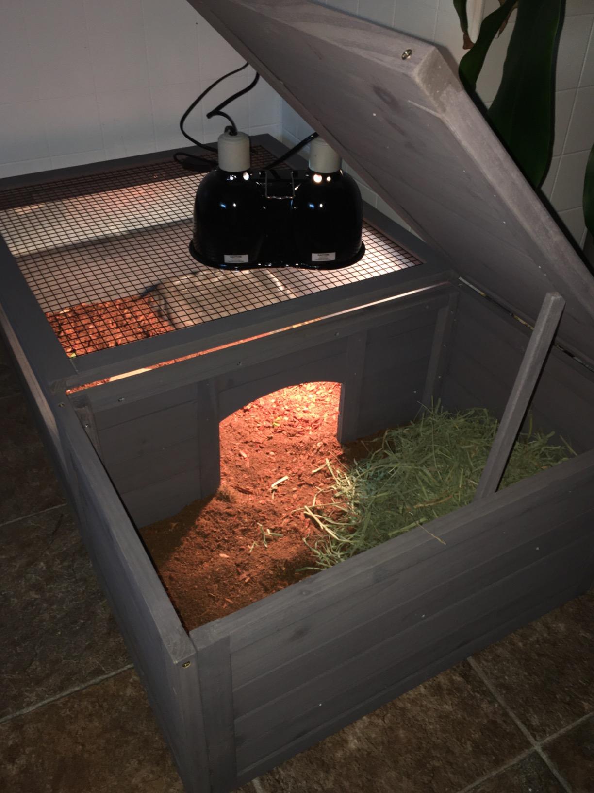 Aivituvin Wooden Tortoise House Large Tortoise Habitat Cage, Indoor Tortoises Enclosure for Small Animals, Outdoor Reptile Cage - Upgraded Weatherproof Bottom customer photo 2