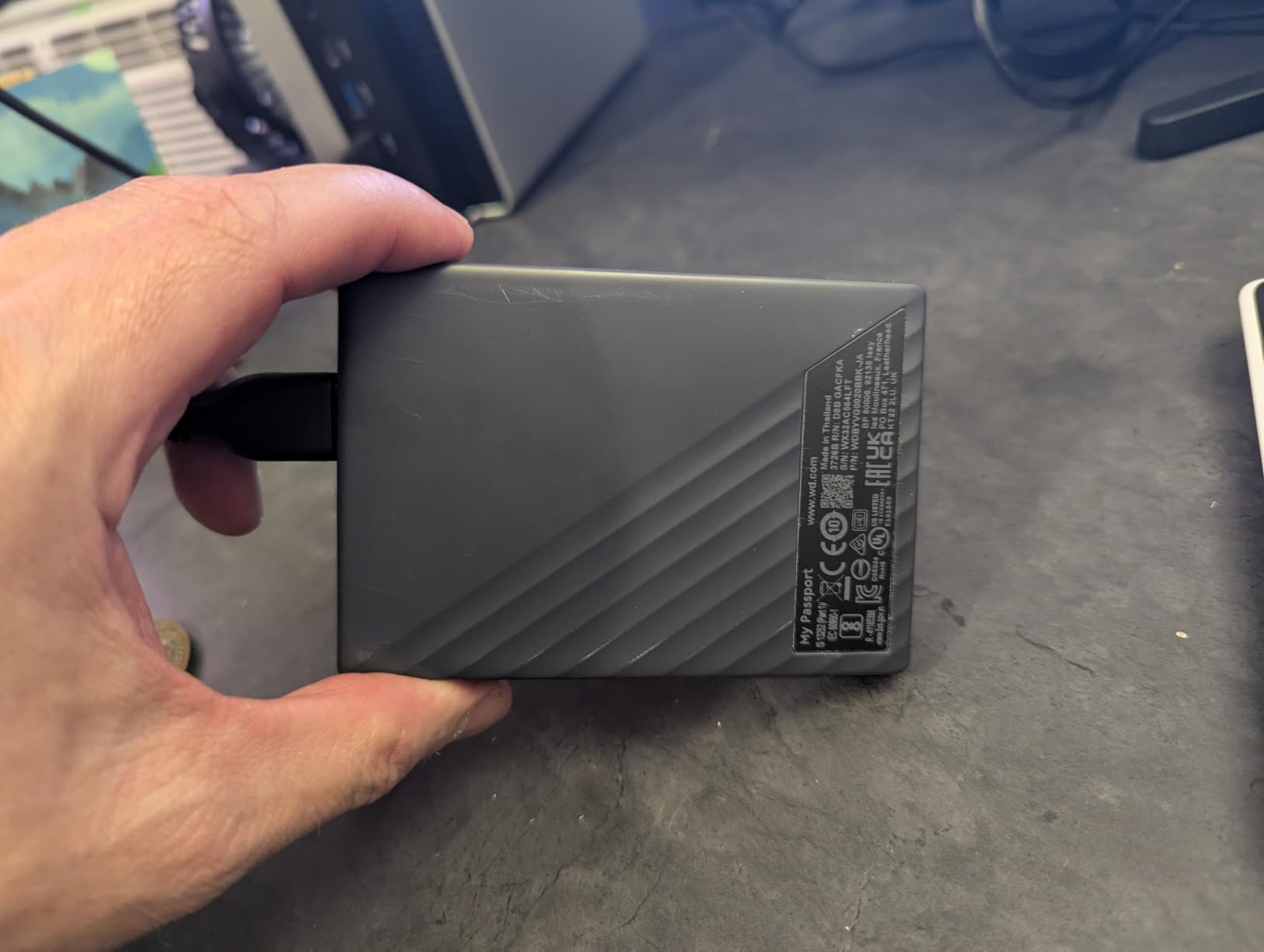 WD 2TB My Passport, Portable External Hard Drive, Black, backup software with defense against ransomware, and password protection, USB 3.1/USB 3.0 compatible customer photo 2
