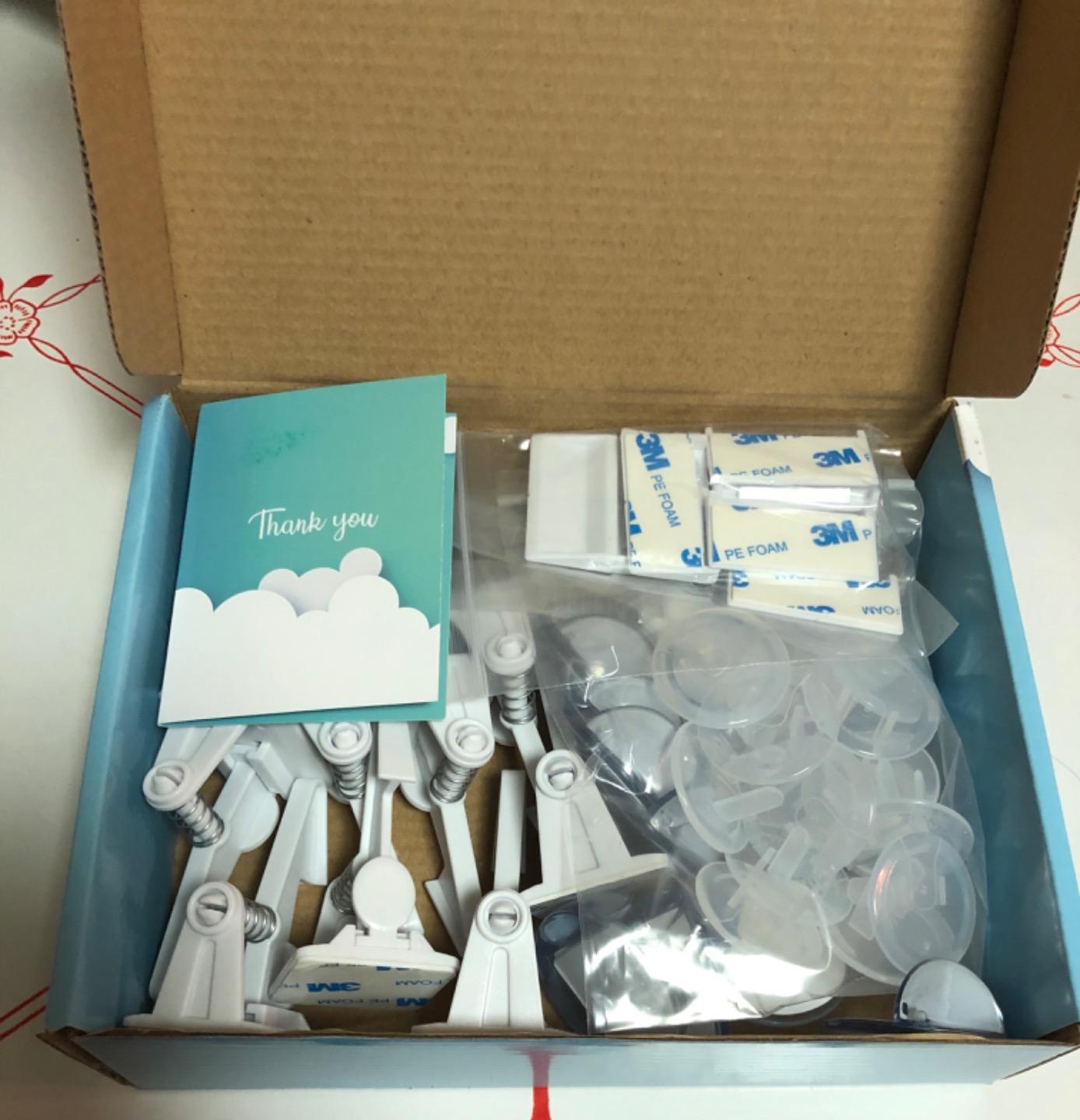 Inaya Complete Baby Proofing Kit - Child Safety Hidden Locks for Cabinets & Drawers, Adjustable Safety Latches, Corner Guards and Outlet Covers - Baby Proof Pack to Keep Your Child Safe at Home customer photo 1