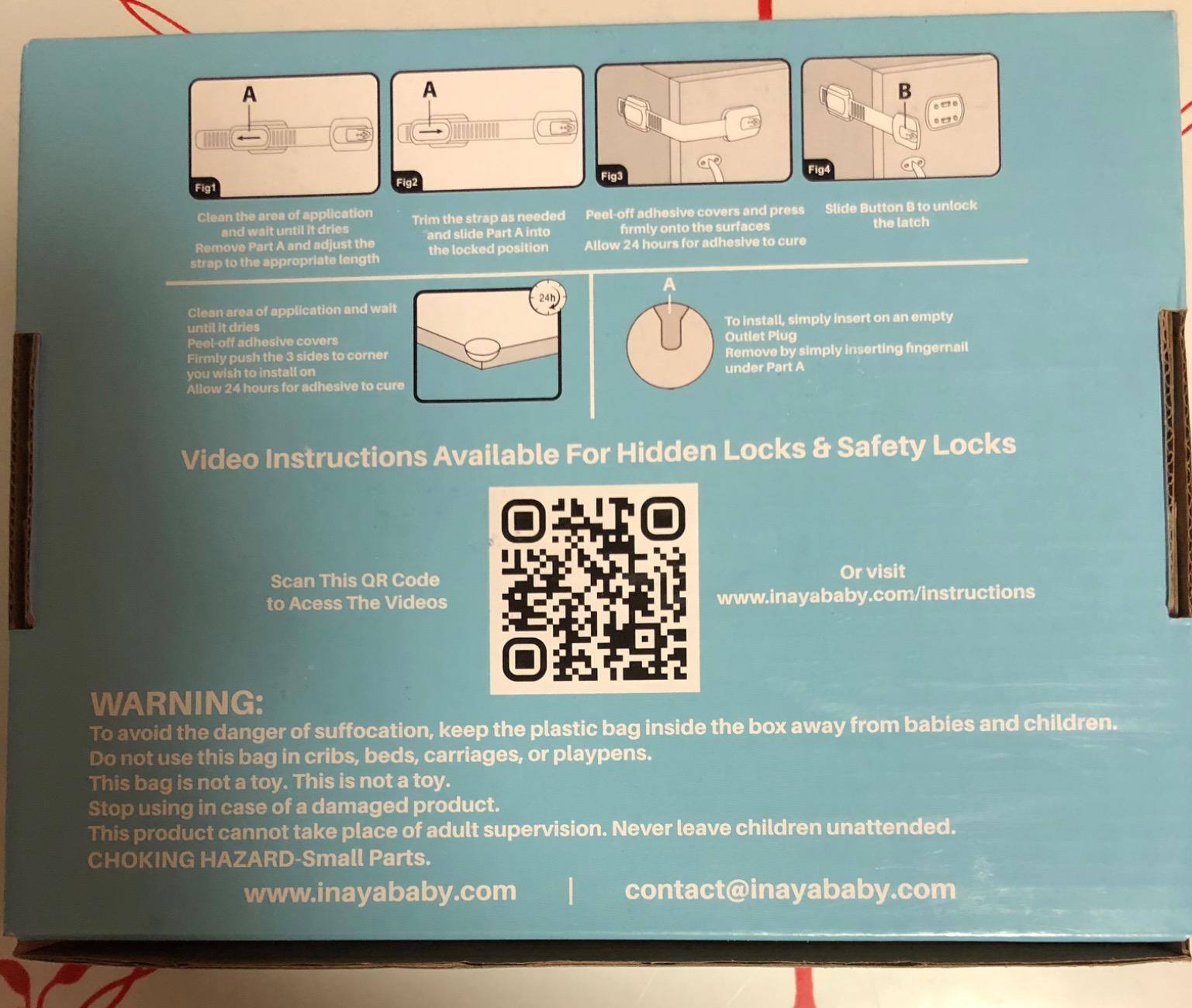 Inaya Complete Baby Proofing Kit - Child Safety Hidden Locks for Cabinets & Drawers, Adjustable Safety Latches, Corner Guards and Outlet Covers - Baby Proof Pack to Keep Your Child Safe at Home customer photo 2