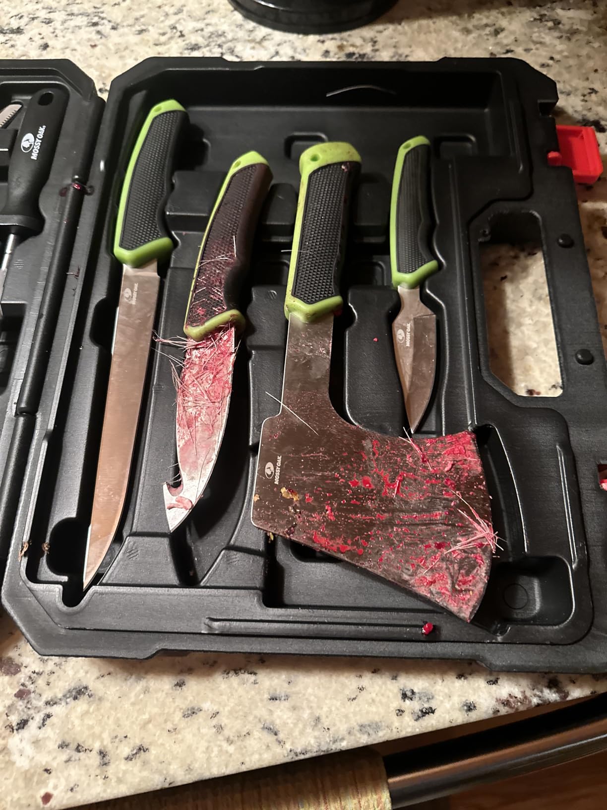 Mossy Oak Hunting Field Dressing Kit - 10 Piece Portable Butcher Game Processing Set with Storage Case, for Deer Hunting, Fishing, Camping, Survival customer photo 2
