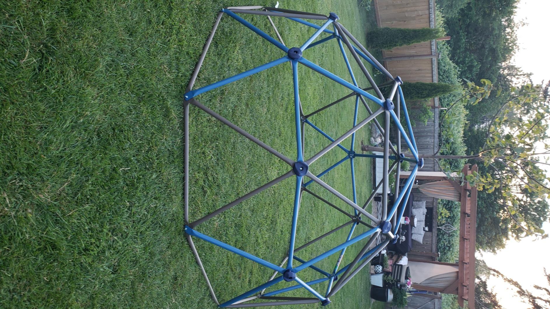 Lifetime 90939 Geometric Dome Climber Jungle Gym, 4.5' High x 9' Wide, Blue & Brown customer photo 2