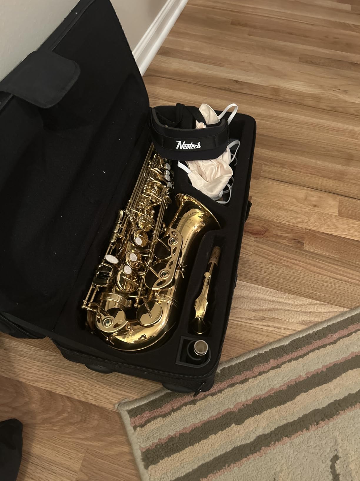 Eastar Tenor Saxophone, B Flat Golden Lacquer Beginner Kit with Cleaning Cloth, Case, Mouthpiece, Neck Strap, Reeds, TS-Ⅱ customer photo 1