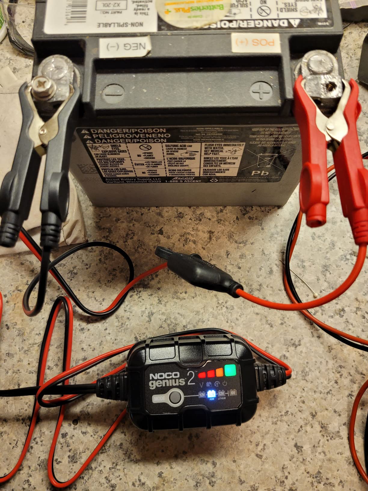NOCO GENIUS2: 2A 6V/12V Smart Battery Charger - Automatic Maintainer, Trickle Charger & Desulfator with Overcharge Protection & Temperature Compensation customer photo 2