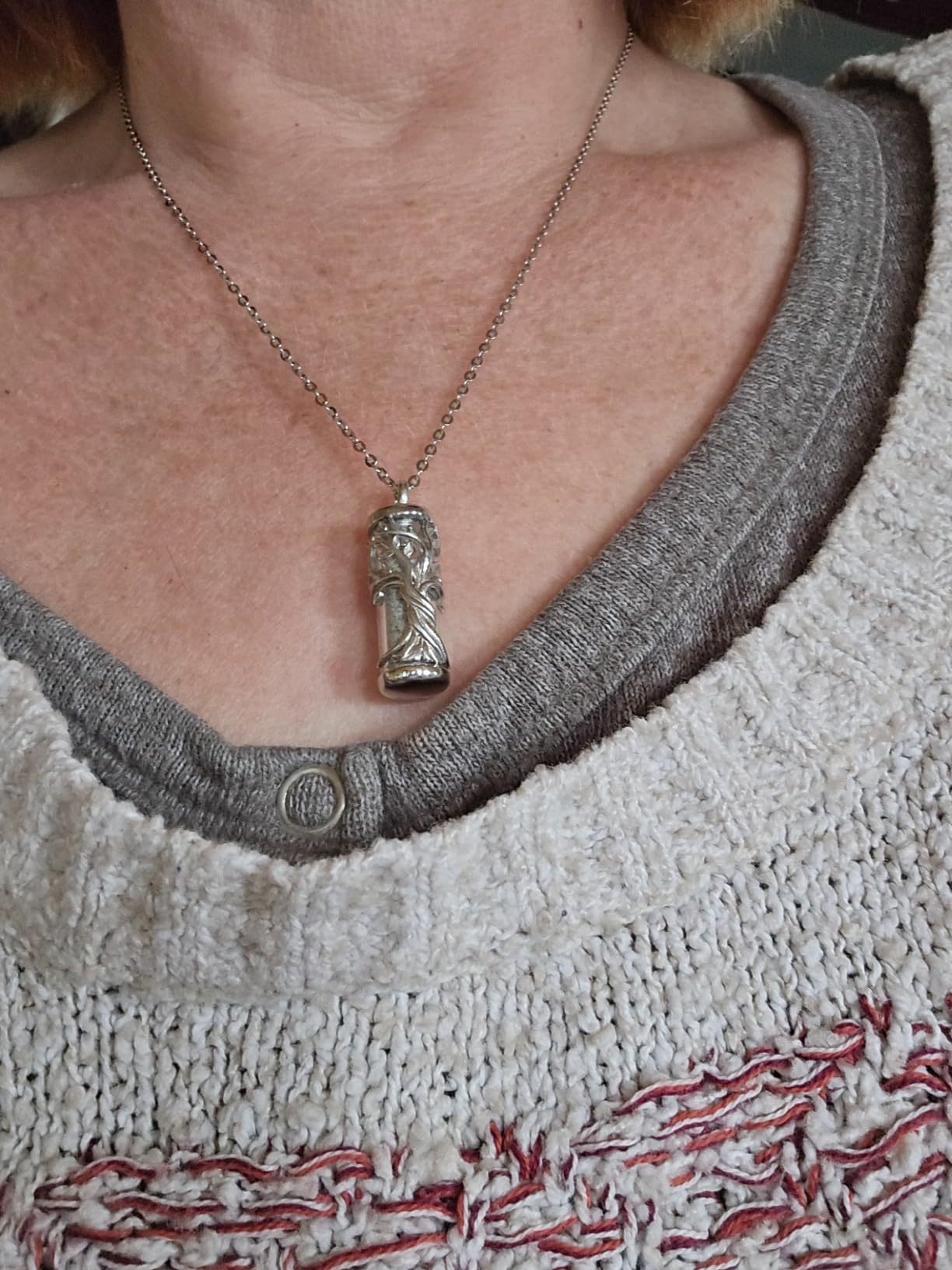 Aniu S925 Sterling Silver Urn Necklace Cremation Jewelry for Ashes customer photo 1