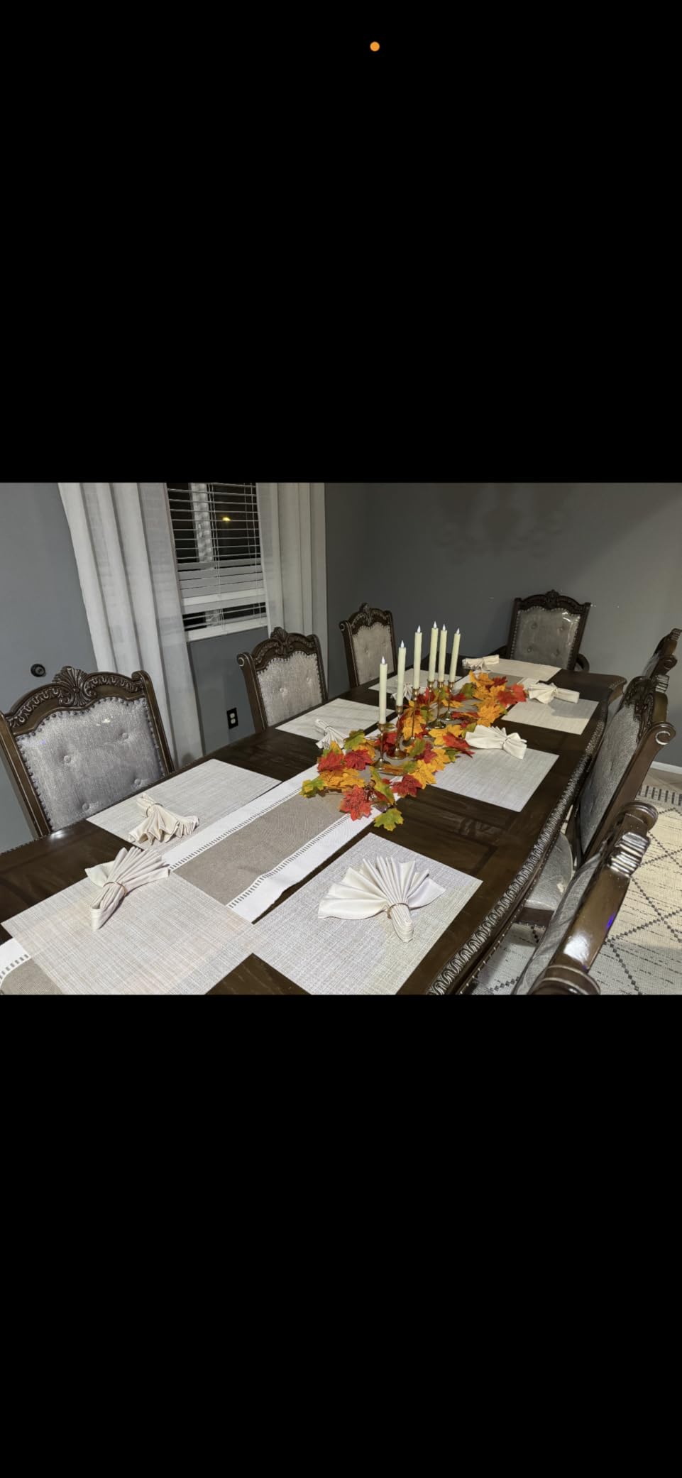 DII Dobby Stripe Table Runner, 13x72, French Blue & Cream Background | Woven Decorative Table Runner customer photo 1